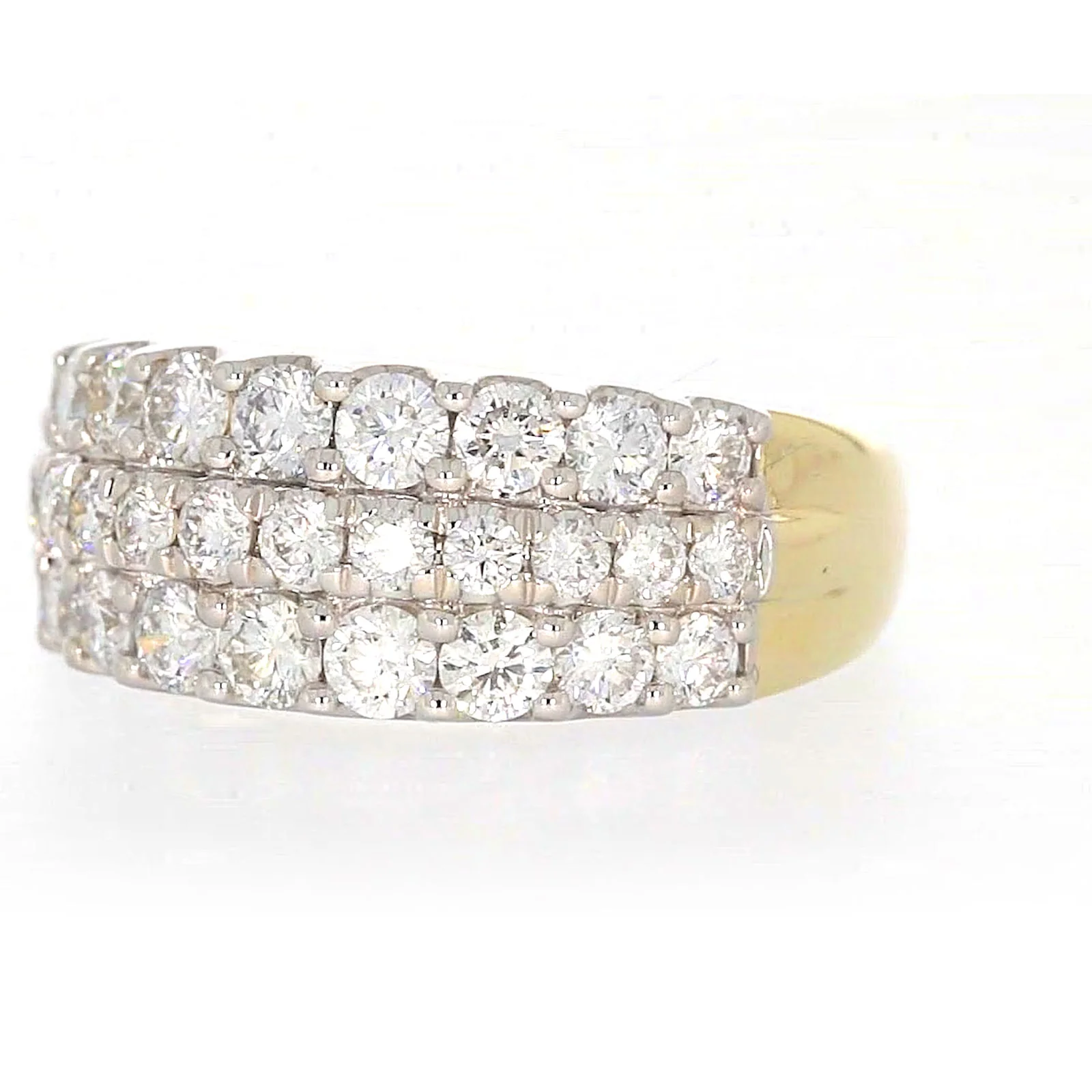 Celebration 9ct Yellow Gold Round Brilliant Cut 1 1/2 Carat tw of Lab Grown Diamonds Ring - Image 7