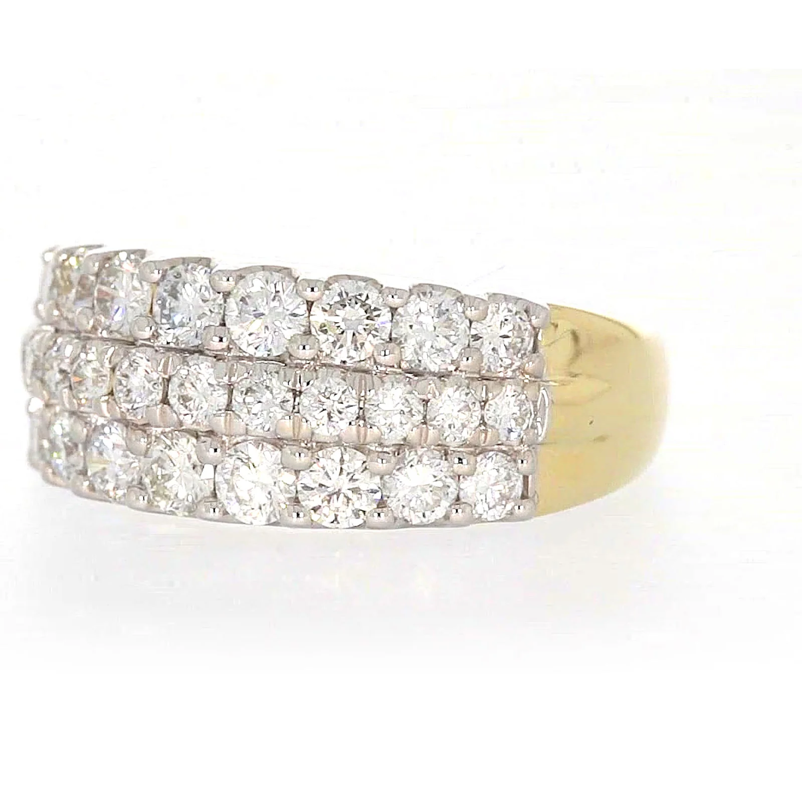 Celebration 9ct Yellow Gold Round Brilliant Cut 1 1/2 Carat tw of Lab Grown Diamonds Ring - Image 8