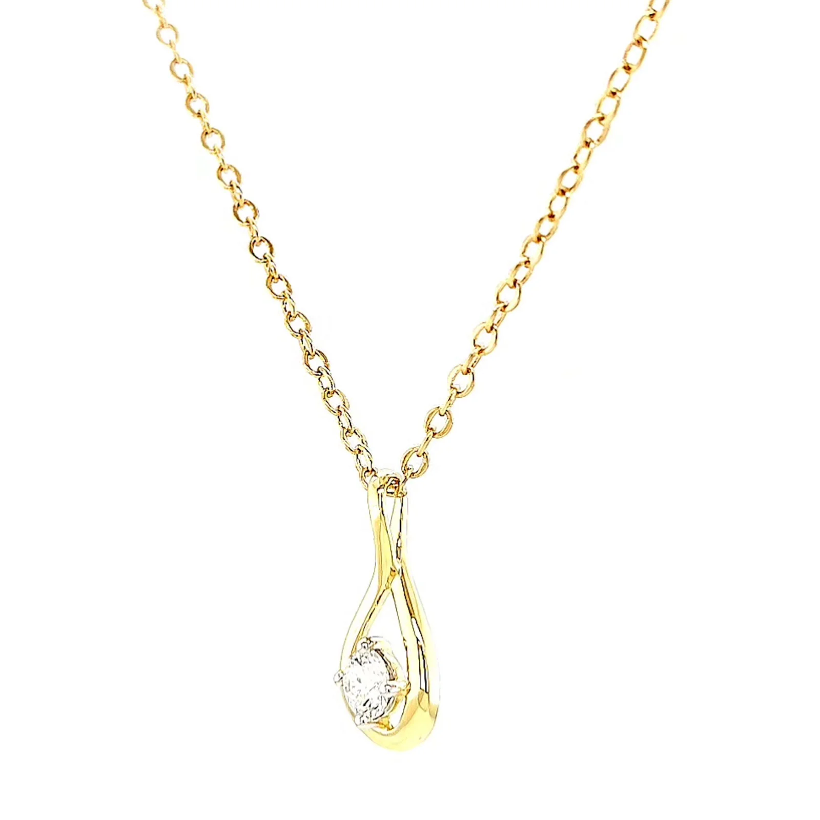 Celebration 9ct Yellow Gold Round Brilliant Cut 1/4 Carat tw of Lab Grown Diamonds Pendant - Image 11