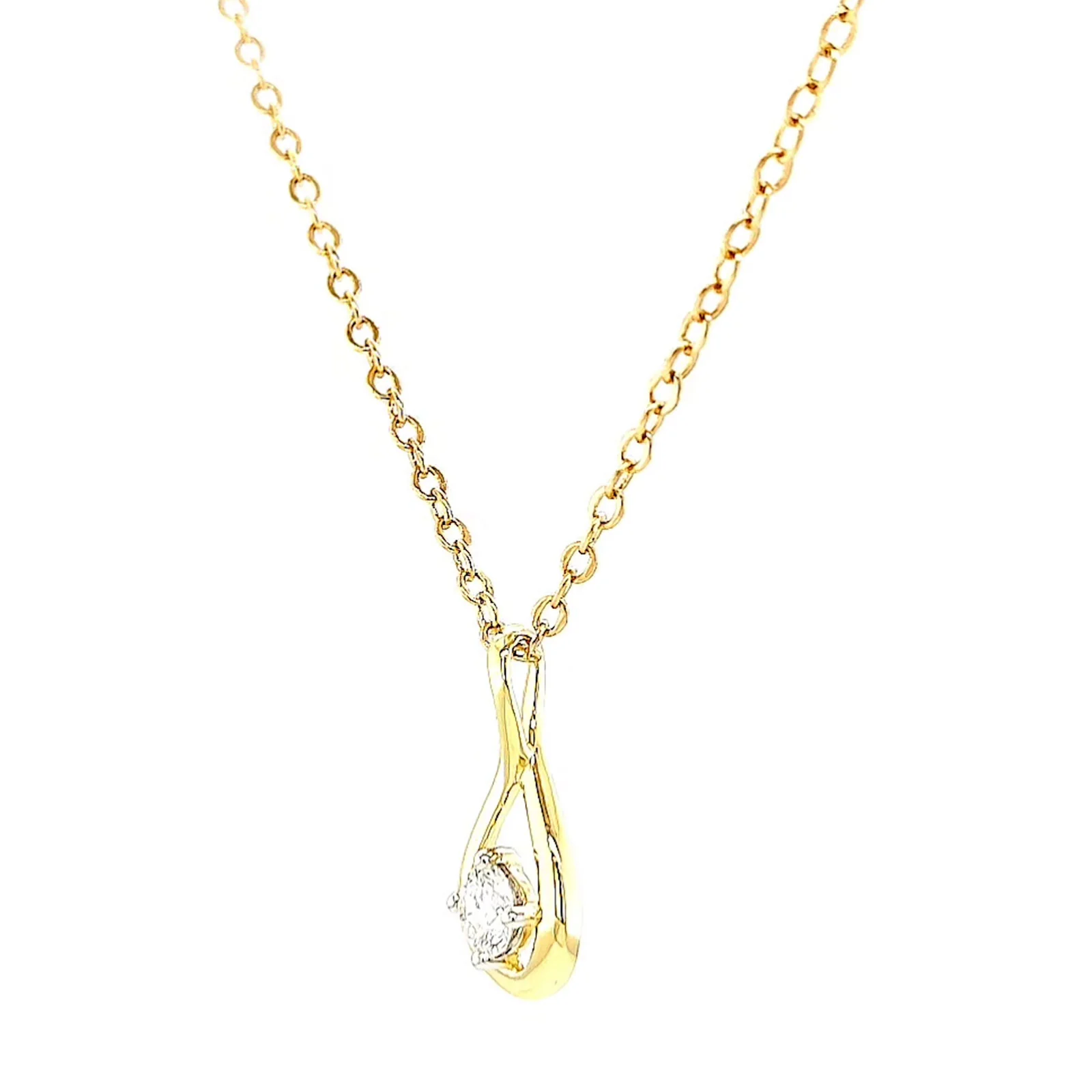 Celebration 9ct Yellow Gold Round Brilliant Cut 1/4 Carat tw of Lab Grown Diamonds Pendant - Image 12