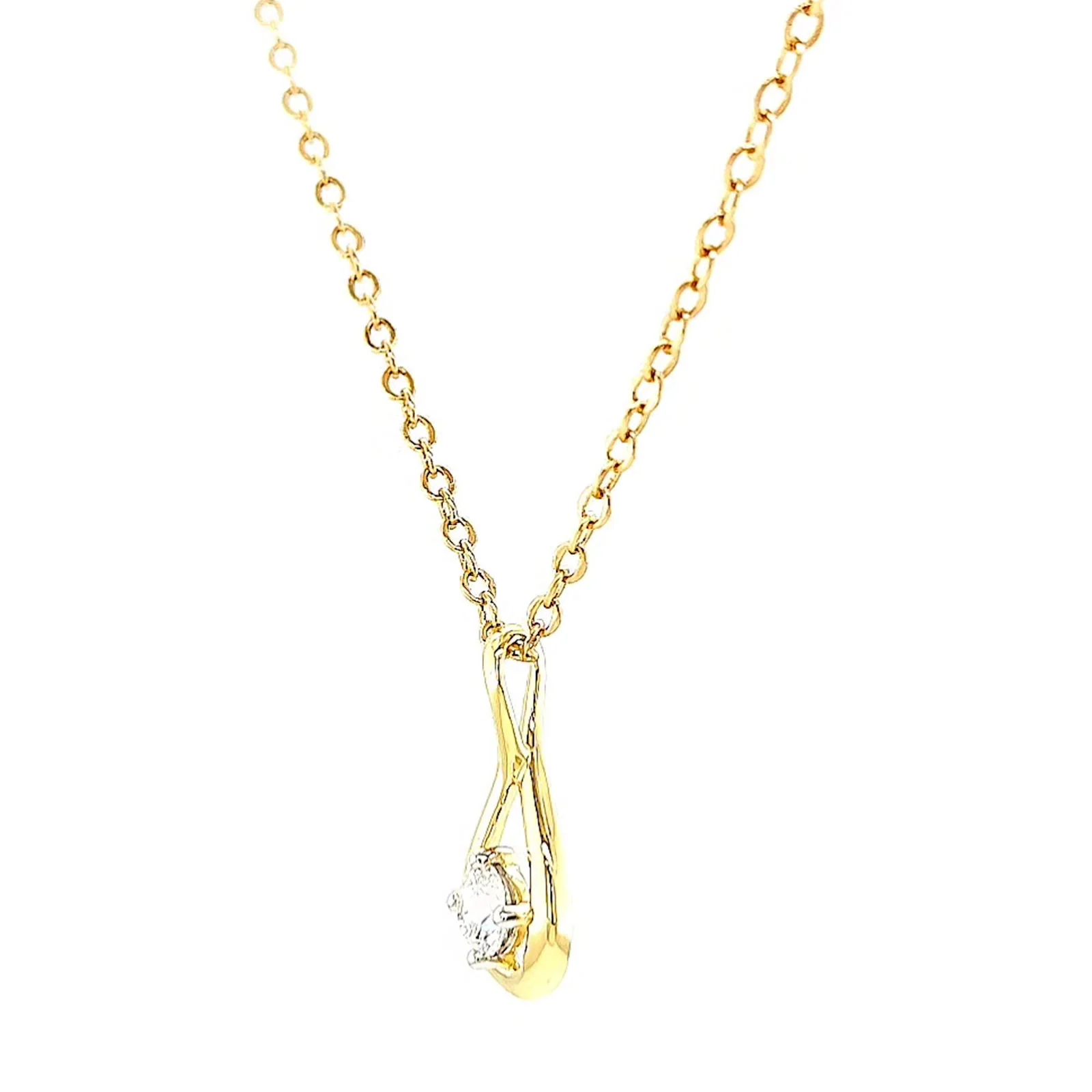 Celebration 9ct Yellow Gold Round Brilliant Cut 1/4 Carat tw of Lab Grown Diamonds Pendant - Image 13