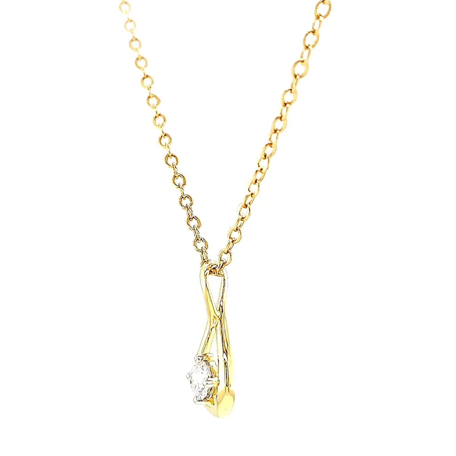 Celebration 9ct Yellow Gold Round Brilliant Cut 1/4 Carat tw of Lab Grown Diamonds Pendant - Image 14