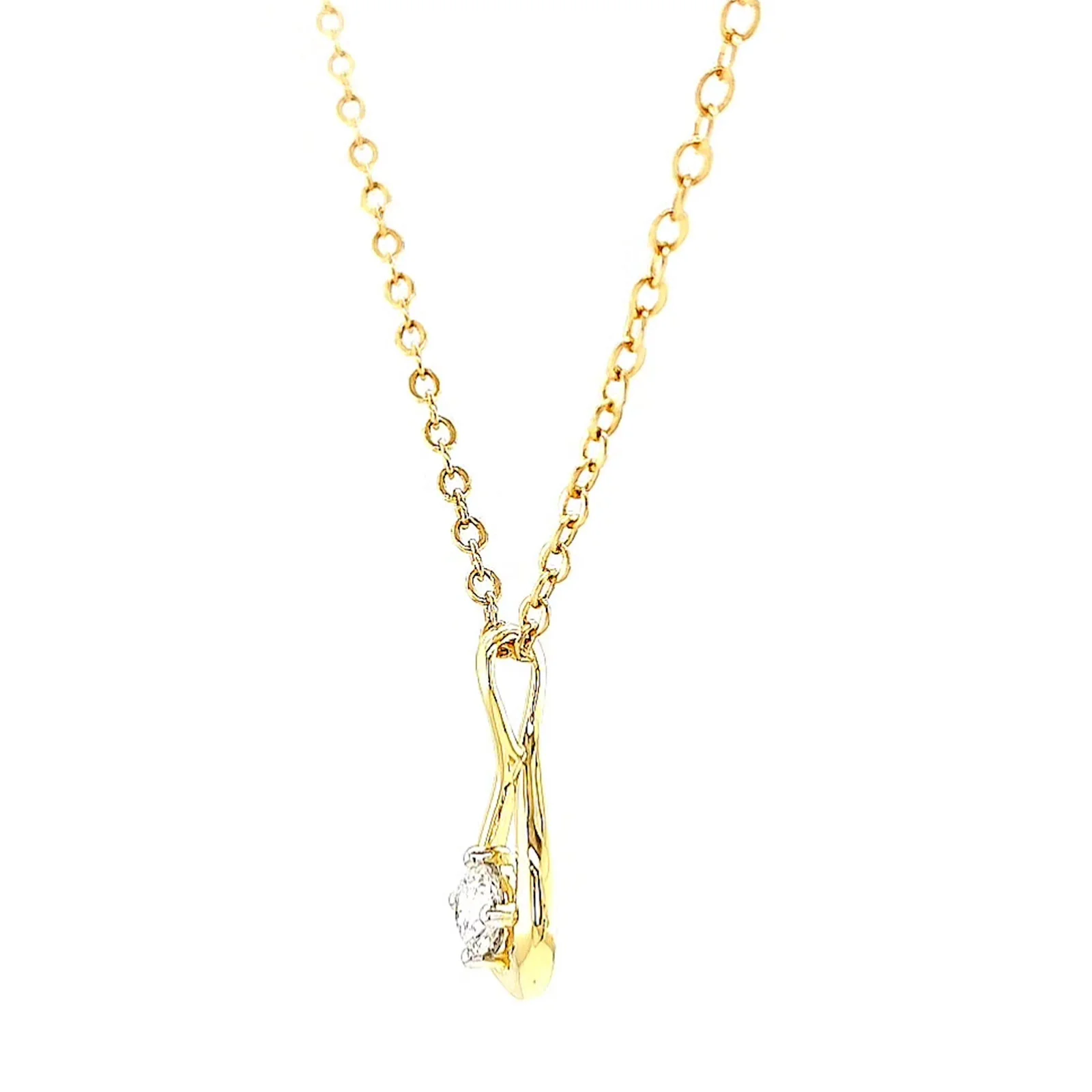 Celebration 9ct Yellow Gold Round Brilliant Cut 1/4 Carat tw of Lab Grown Diamonds Pendant - Image 15