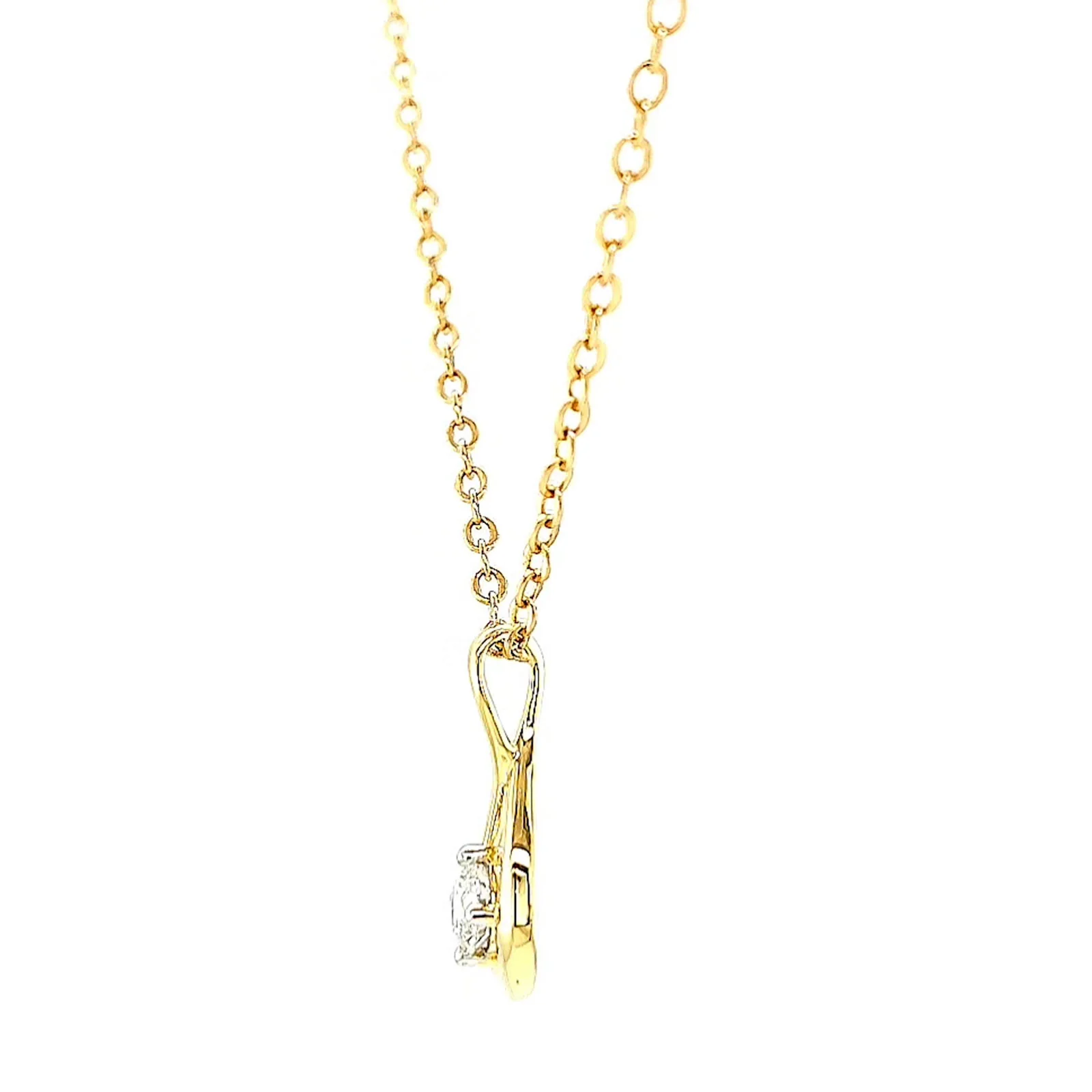 Celebration 9ct Yellow Gold Round Brilliant Cut 1/4 Carat tw of Lab Grown Diamonds Pendant - Image 17