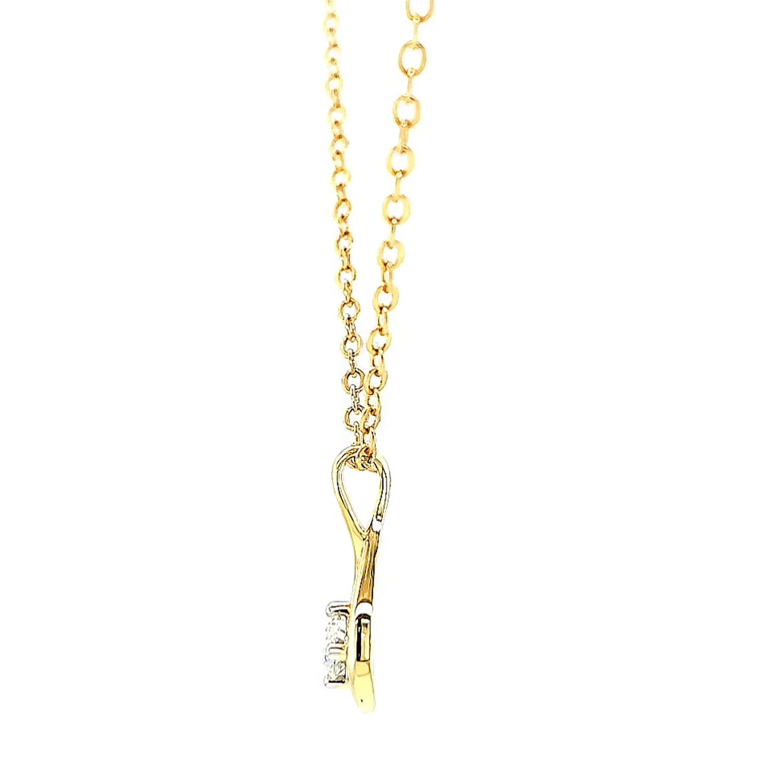 Celebration 9ct Yellow Gold Round Brilliant Cut 1/4 Carat tw of Lab Grown Diamonds Pendant - Image 19