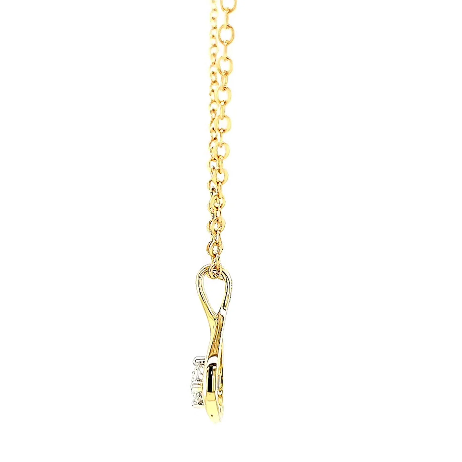 Celebration 9ct Yellow Gold Round Brilliant Cut 1/4 Carat tw of Lab Grown Diamonds Pendant - Image 20