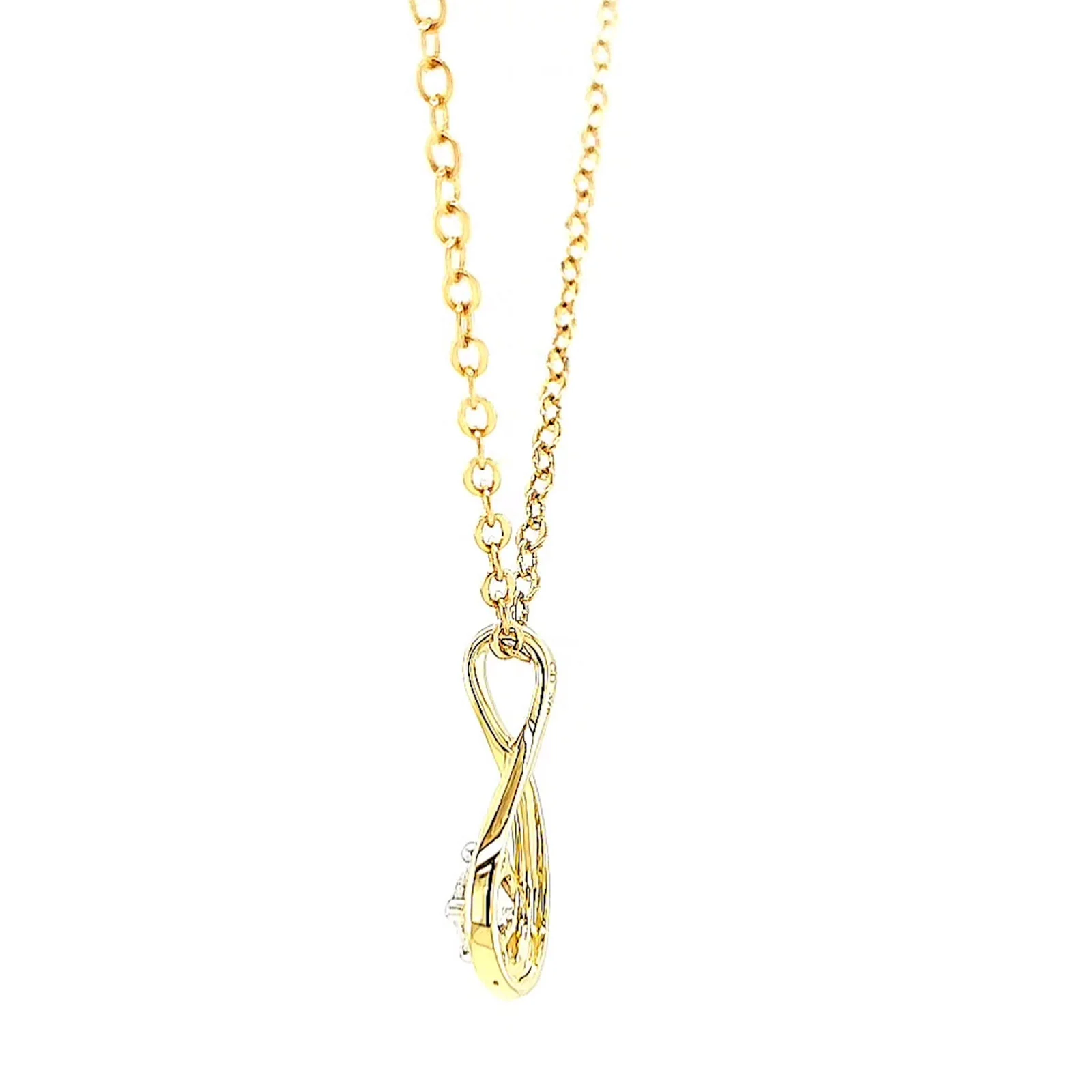 Celebration 9ct Yellow Gold Round Brilliant Cut 1/4 Carat tw of Lab Grown Diamonds Pendant - Image 23