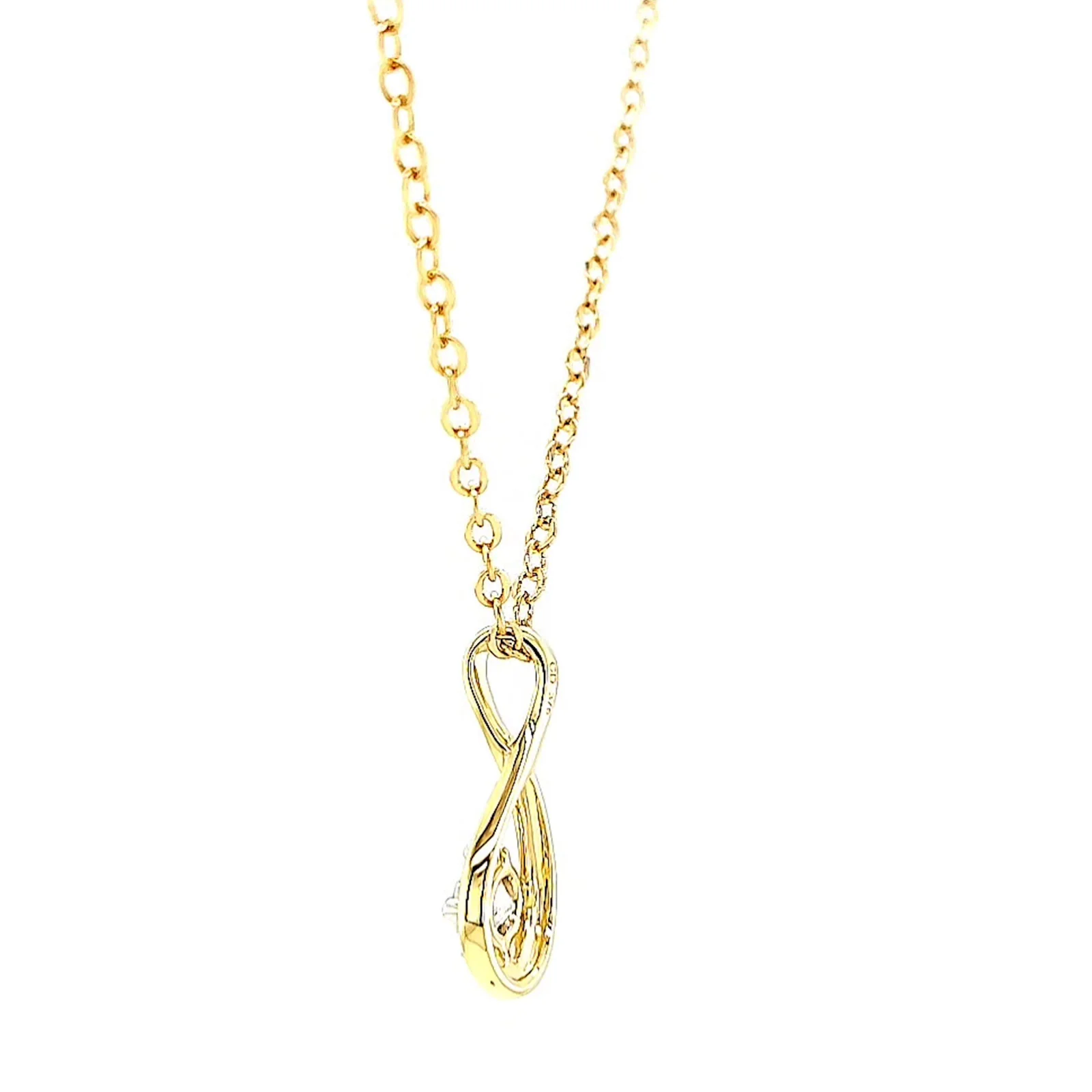 Celebration 9ct Yellow Gold Round Brilliant Cut 1/4 Carat tw of Lab Grown Diamonds Pendant - Image 24