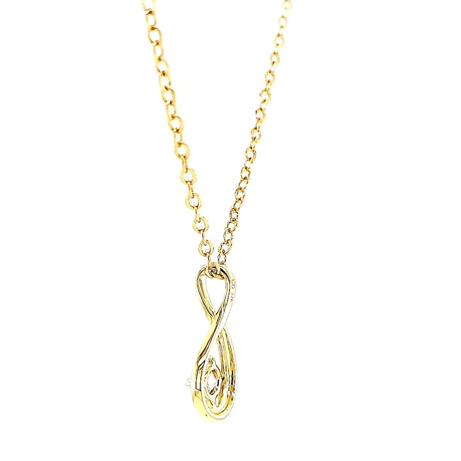 Celebration 9ct Yellow Gold Round Brilliant Cut 1/4 Carat tw of Lab Grown Diamonds Pendant - Image 25