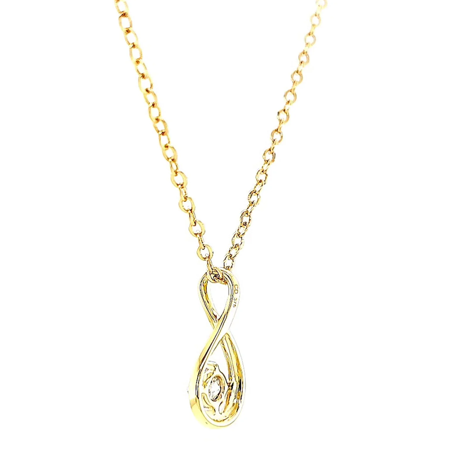 Celebration 9ct Yellow Gold Round Brilliant Cut 1/4 Carat tw of Lab Grown Diamonds Pendant - Image 27