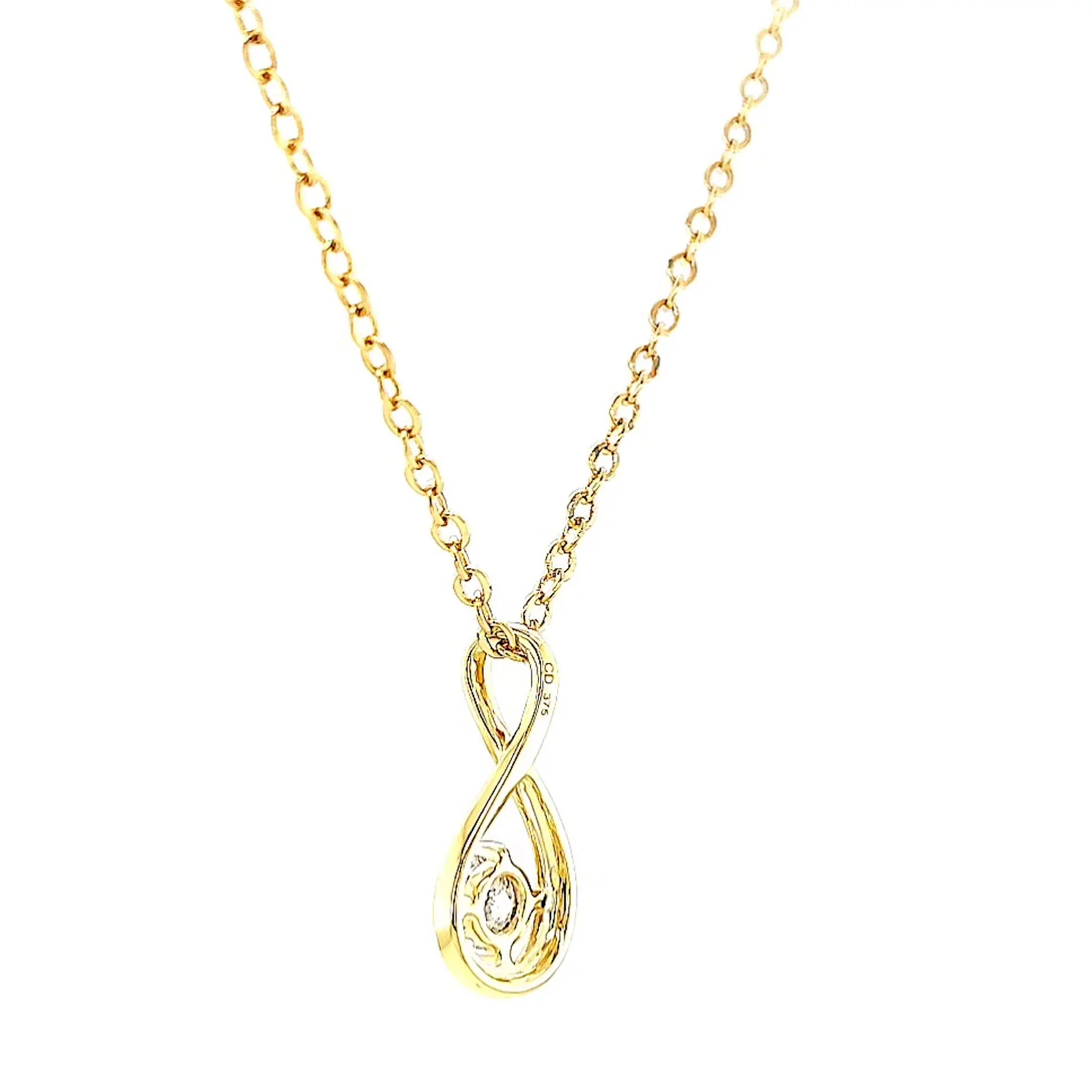 Celebration 9ct Yellow Gold Round Brilliant Cut 1/4 Carat tw of Lab Grown Diamonds Pendant - Image 28