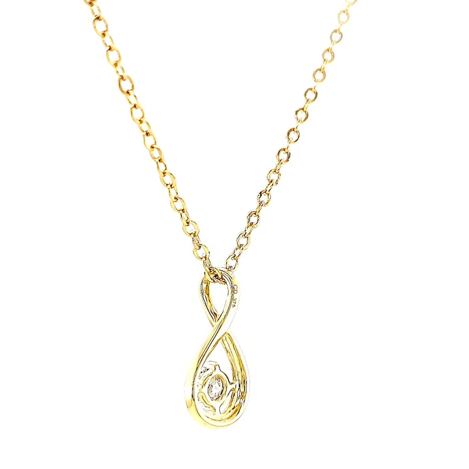 Celebration 9ct Yellow Gold Round Brilliant Cut 1/4 Carat tw of Lab Grown Diamonds Pendant - Image 29