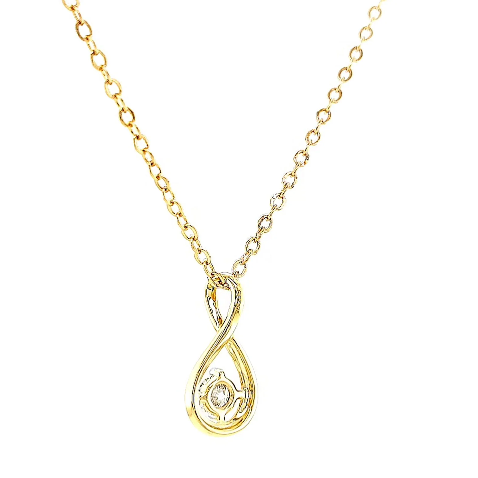 Celebration 9ct Yellow Gold Round Brilliant Cut 1/4 Carat tw of Lab Grown Diamonds Pendant - Image 31
