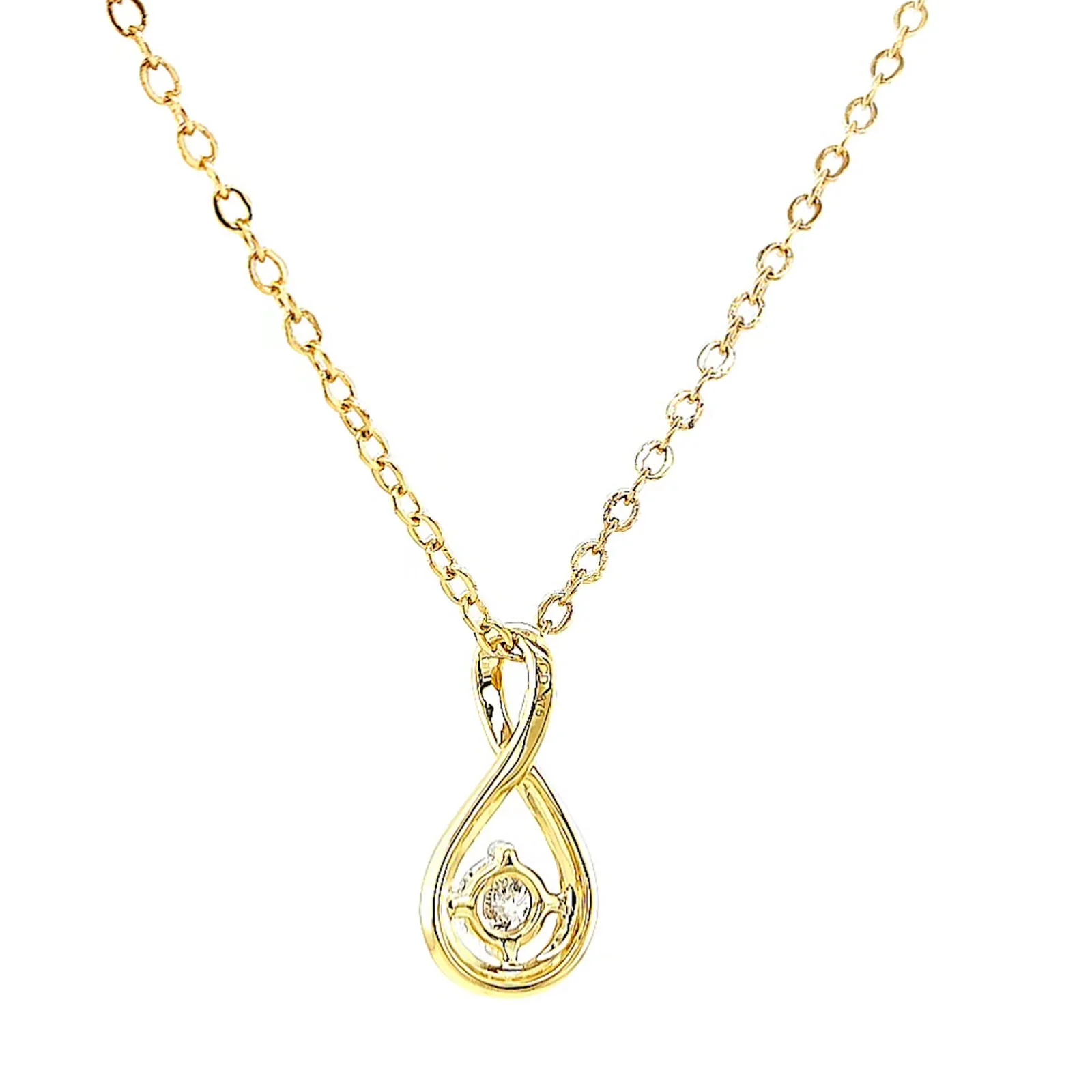 Celebration 9ct Yellow Gold Round Brilliant Cut 1/4 Carat tw of Lab Grown Diamonds Pendant - Image 33