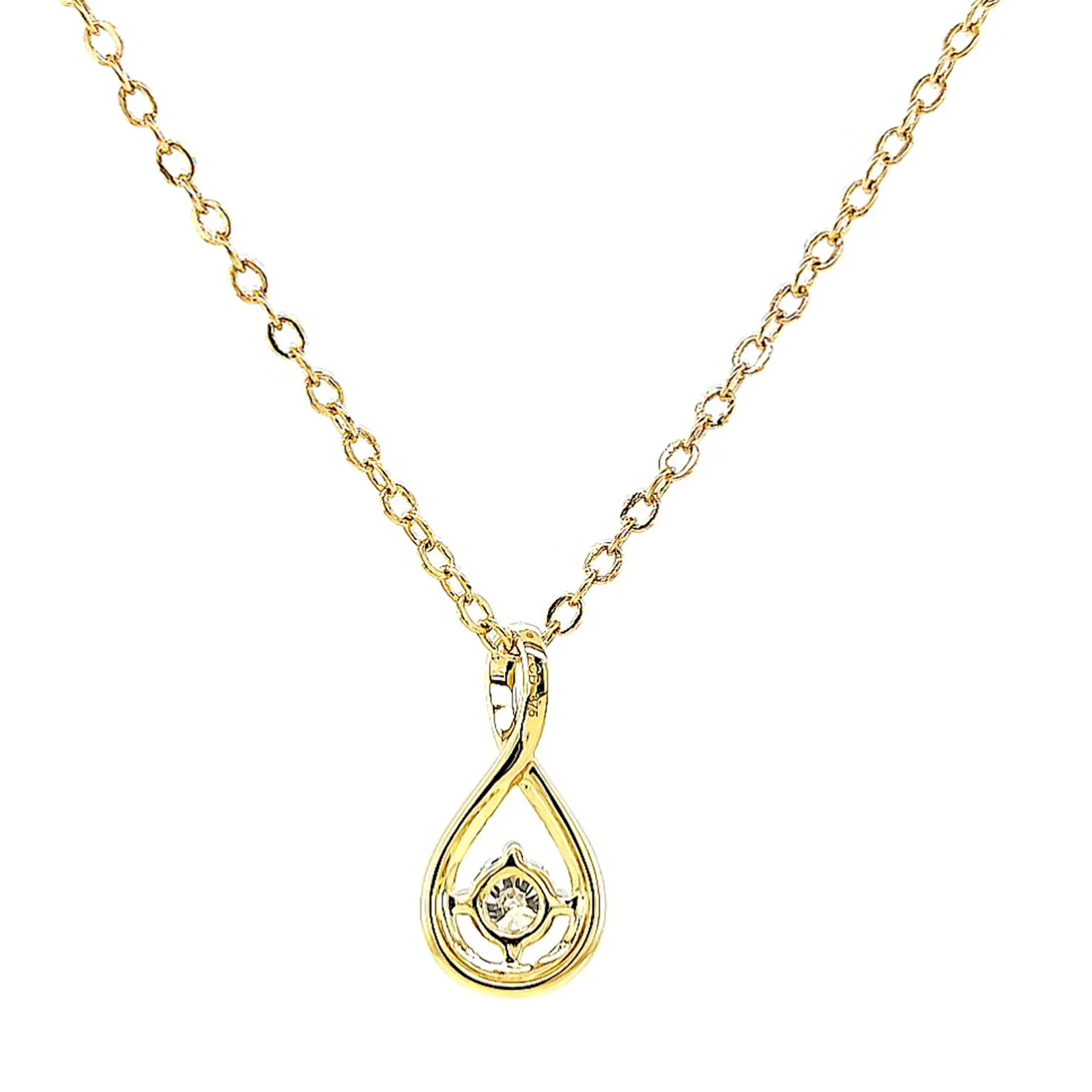 Celebration 9ct Yellow Gold Round Brilliant Cut 1/4 Carat tw of Lab Grown Diamonds Pendant - Image 37