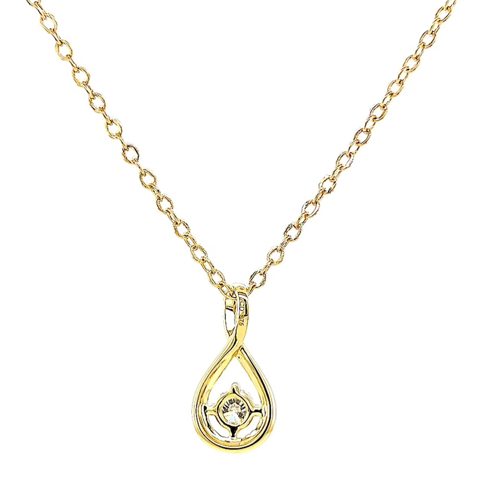 Celebration 9ct Yellow Gold Round Brilliant Cut 1/4 Carat tw of Lab Grown Diamonds Pendant - Image 38
