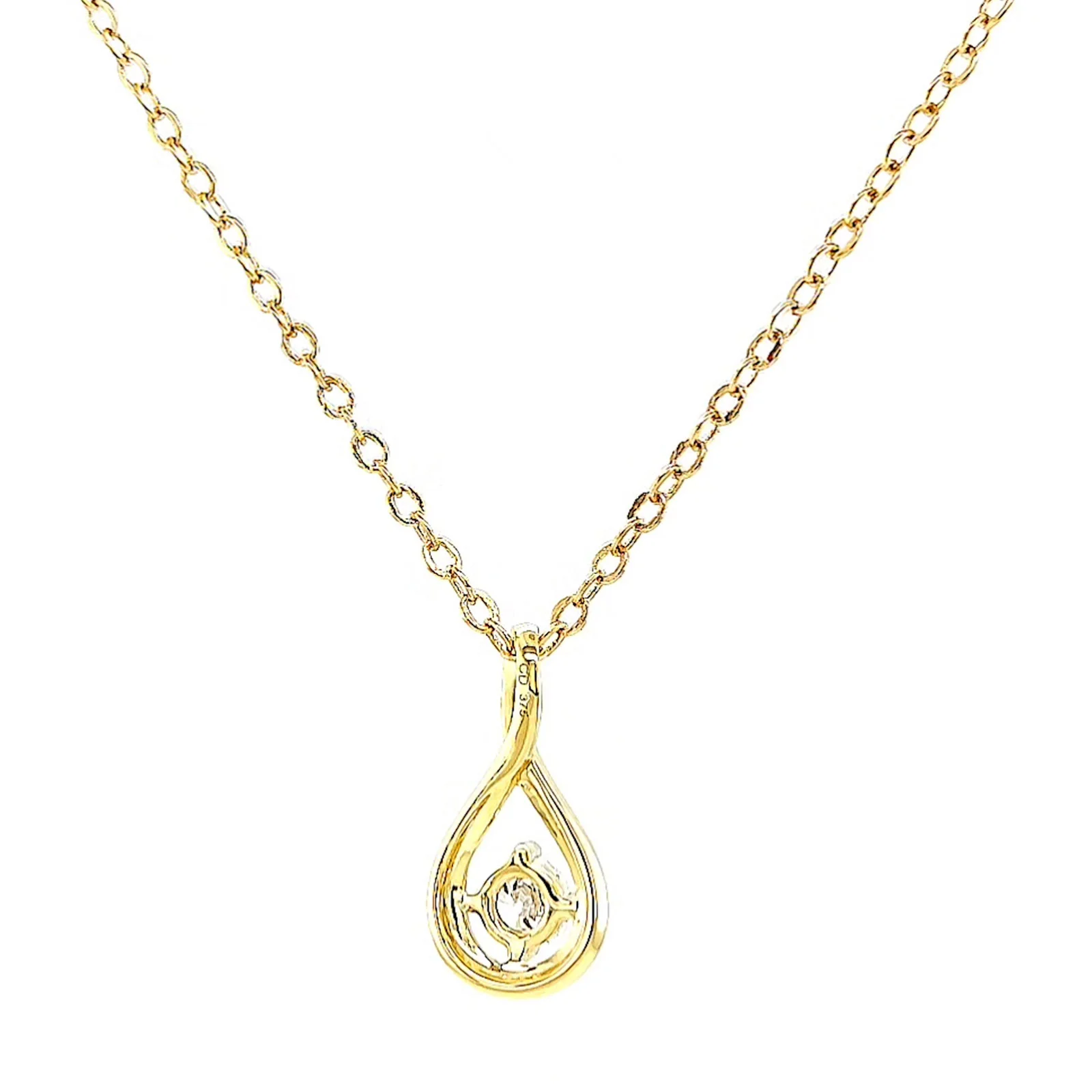 Celebration 9ct Yellow Gold Round Brilliant Cut 1/4 Carat tw of Lab Grown Diamonds Pendant - Image 41