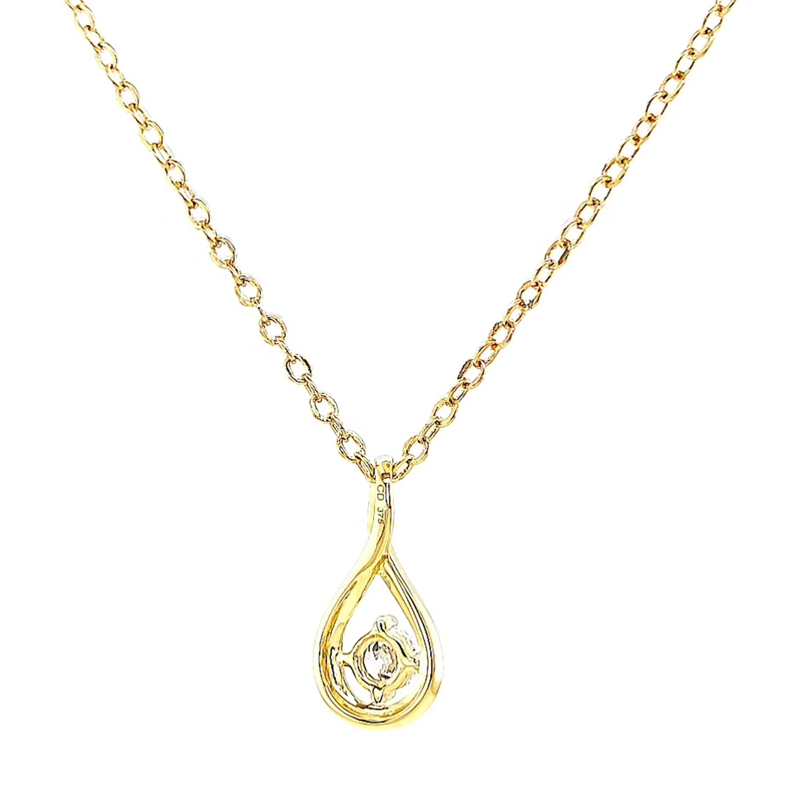 Celebration 9ct Yellow Gold Round Brilliant Cut 1/4 Carat tw of Lab Grown Diamonds Pendant - Image 42