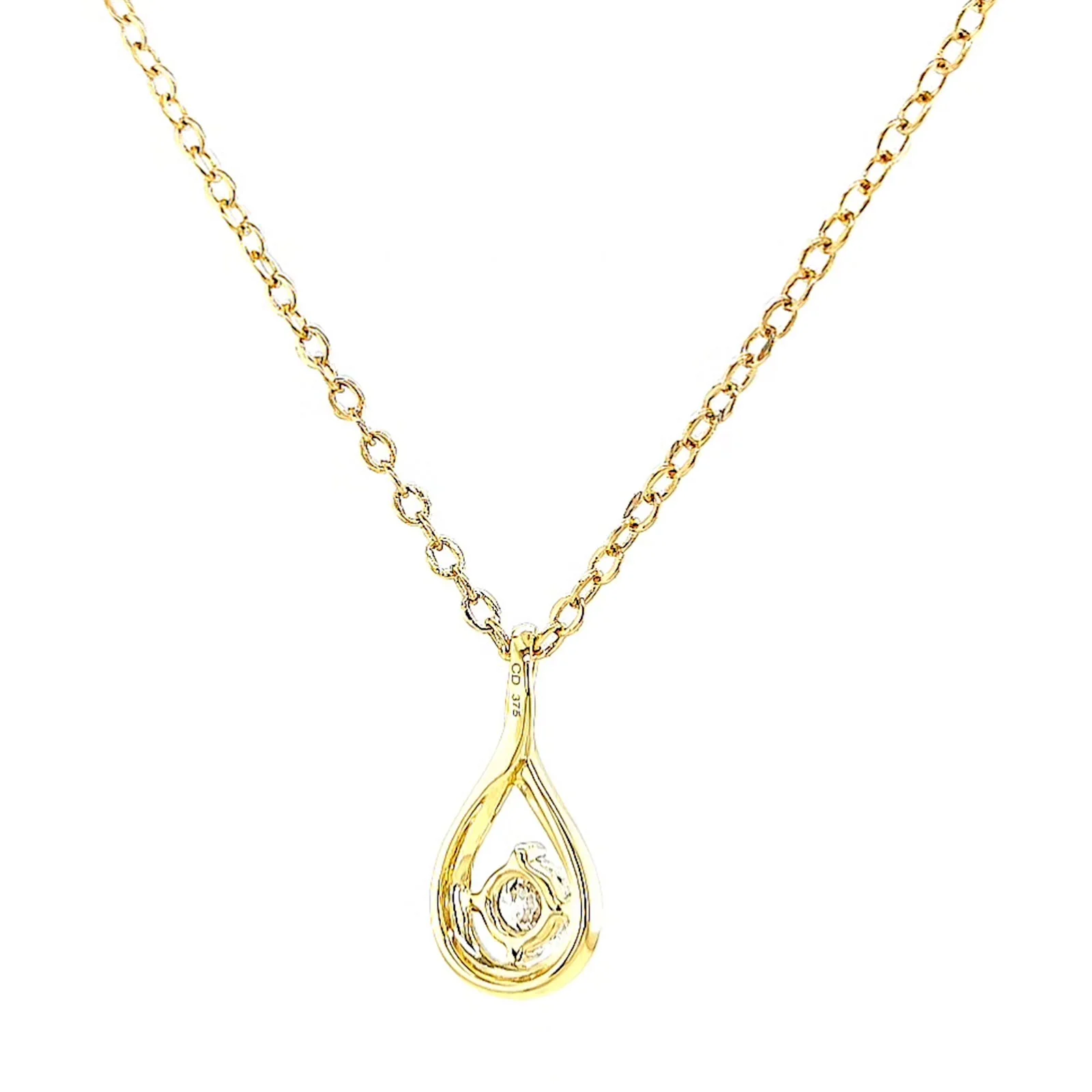 Celebration 9ct Yellow Gold Round Brilliant Cut 1/4 Carat tw of Lab Grown Diamonds Pendant - Image 43