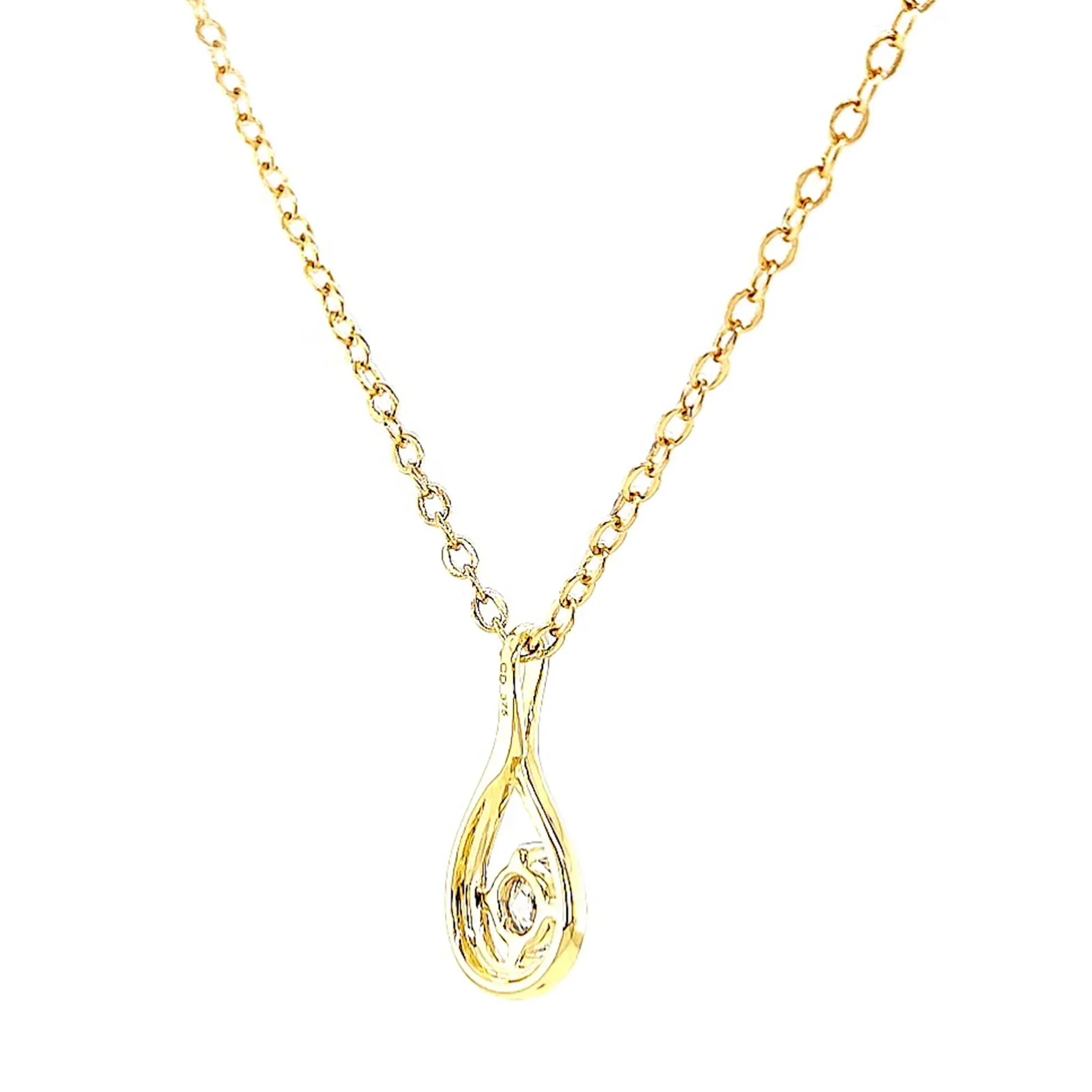 Celebration 9ct Yellow Gold Round Brilliant Cut 1/4 Carat tw of Lab Grown Diamonds Pendant - Image 47
