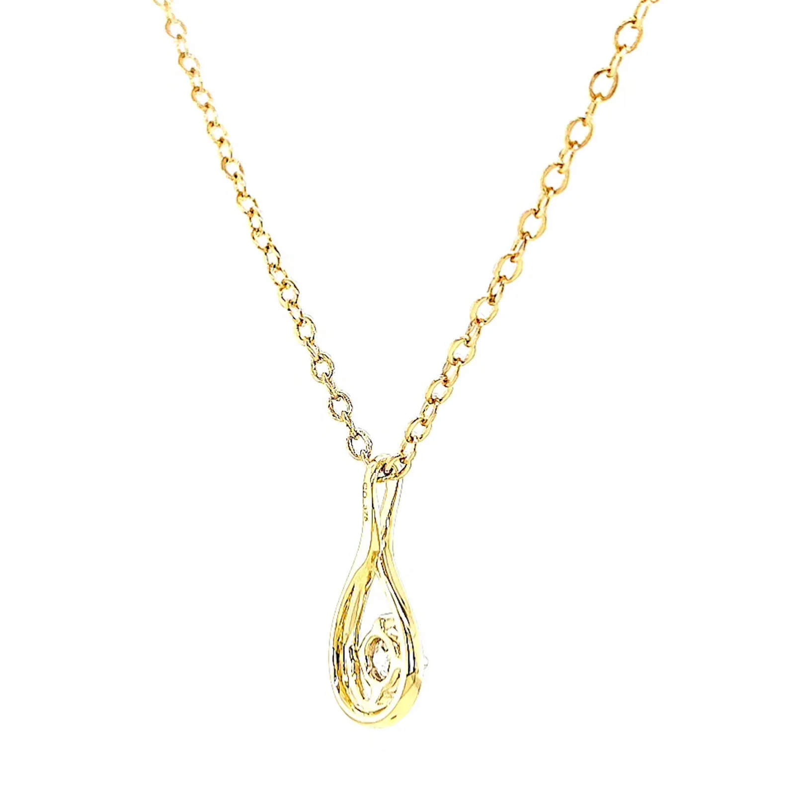 Celebration 9ct Yellow Gold Round Brilliant Cut 1/4 Carat tw of Lab Grown Diamonds Pendant - Image 48