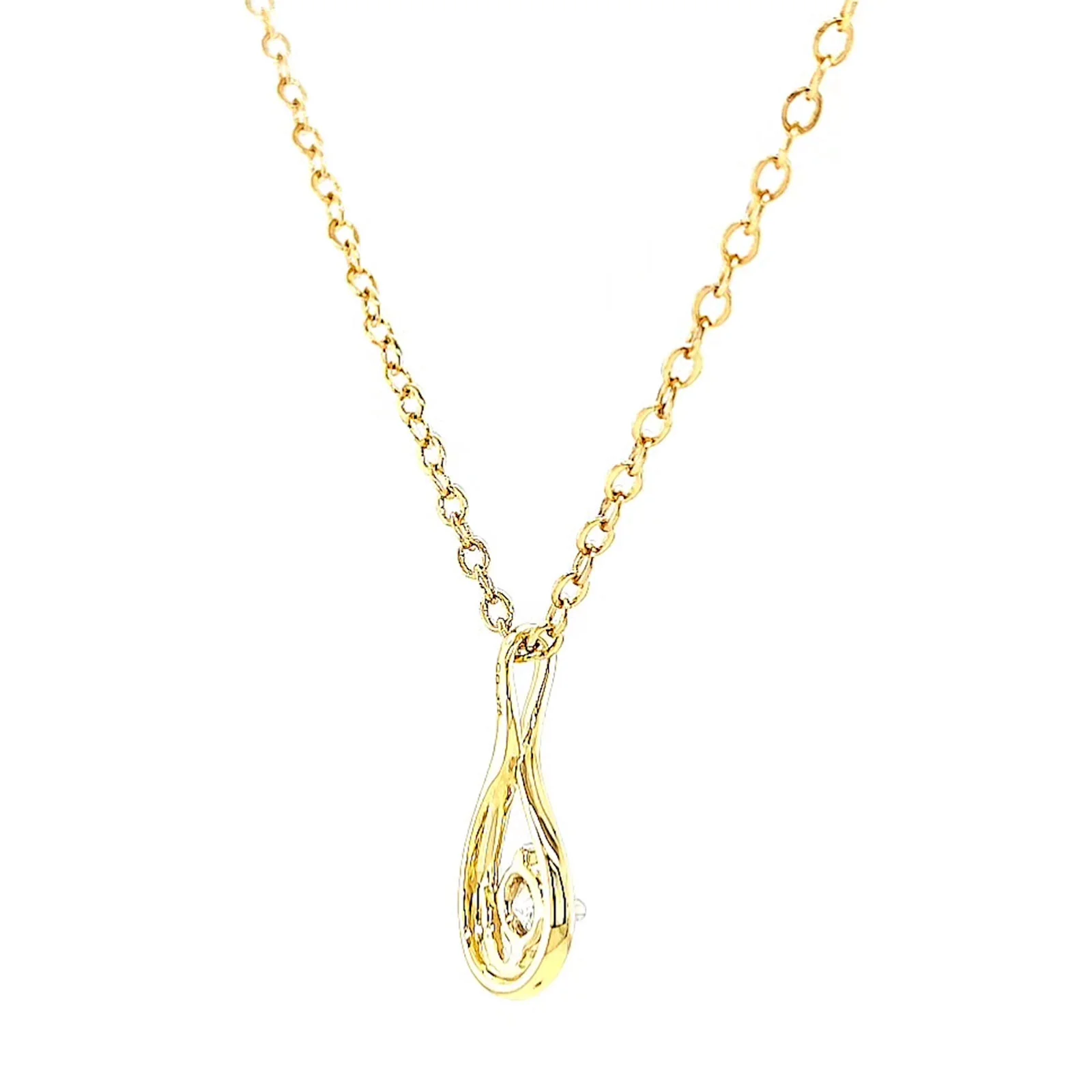 Celebration 9ct Yellow Gold Round Brilliant Cut 1/4 Carat tw of Lab Grown Diamonds Pendant - Image 49