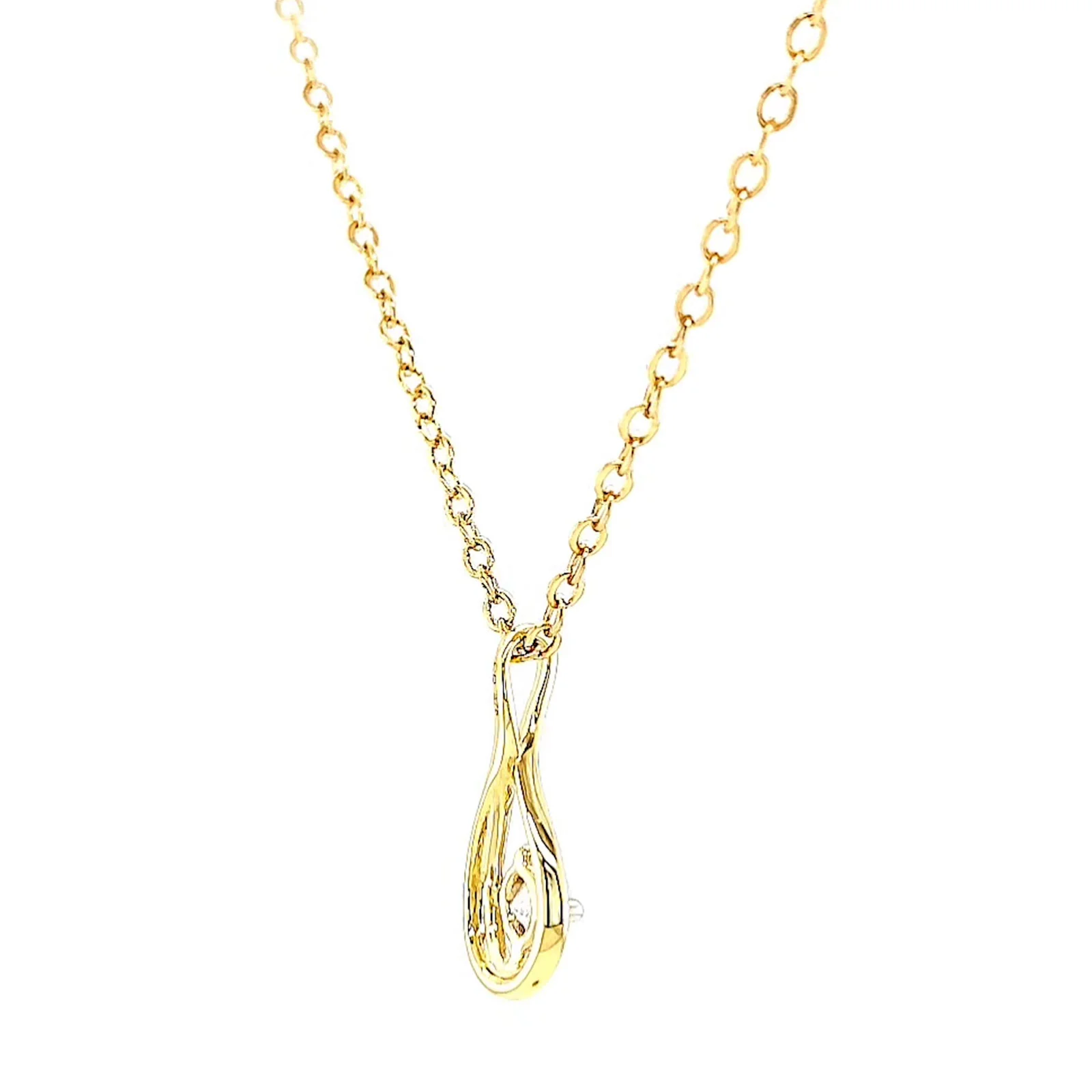 Celebration 9ct Yellow Gold Round Brilliant Cut 1/4 Carat tw of Lab Grown Diamonds Pendant - Image 50