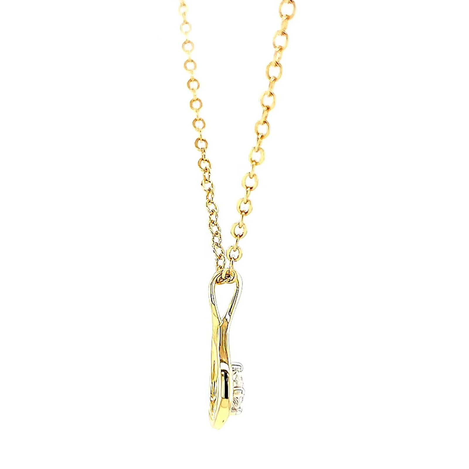 Celebration 9ct Yellow Gold Round Brilliant Cut 1/4 Carat tw of Lab Grown Diamonds Pendant - Image 54