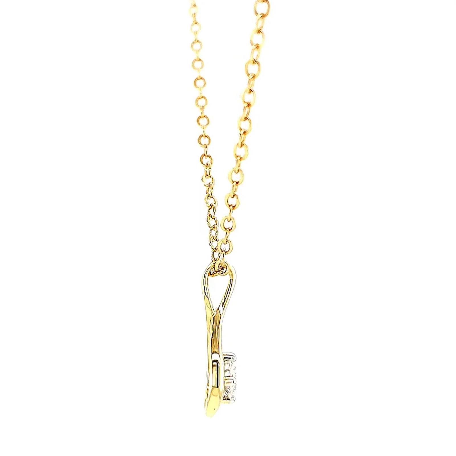 Celebration 9ct Yellow Gold Round Brilliant Cut 1/4 Carat tw of Lab Grown Diamonds Pendant - Image 55
