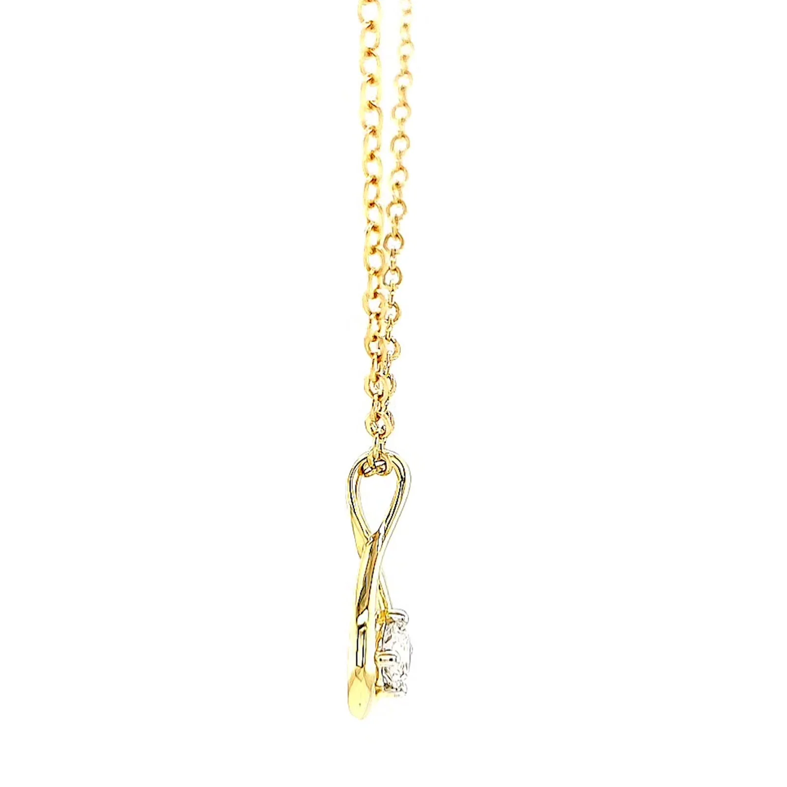 Celebration 9ct Yellow Gold Round Brilliant Cut 1/4 Carat tw of Lab Grown Diamonds Pendant - Image 58