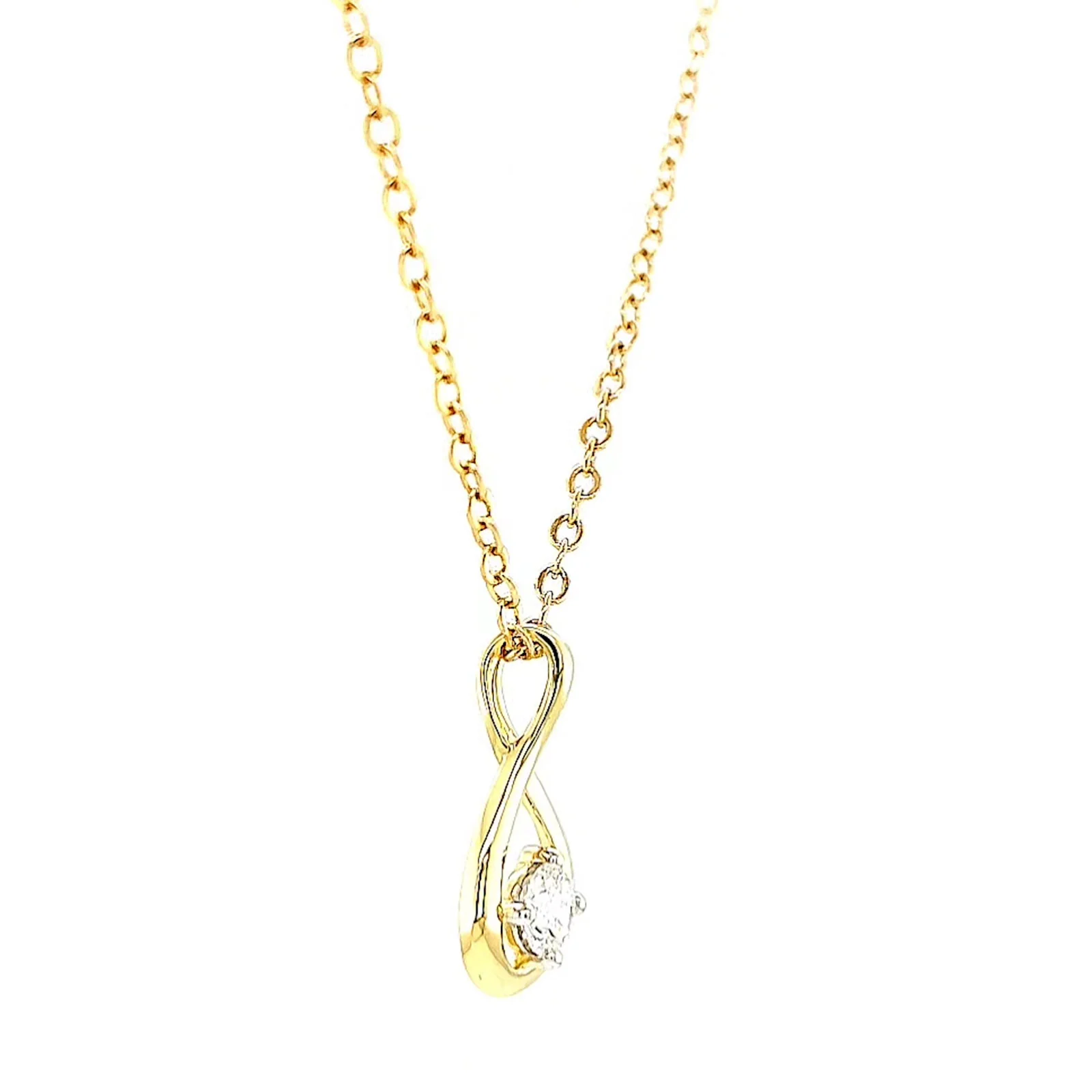 Celebration 9ct Yellow Gold Round Brilliant Cut 1/4 Carat tw of Lab Grown Diamonds Pendant - Image 62