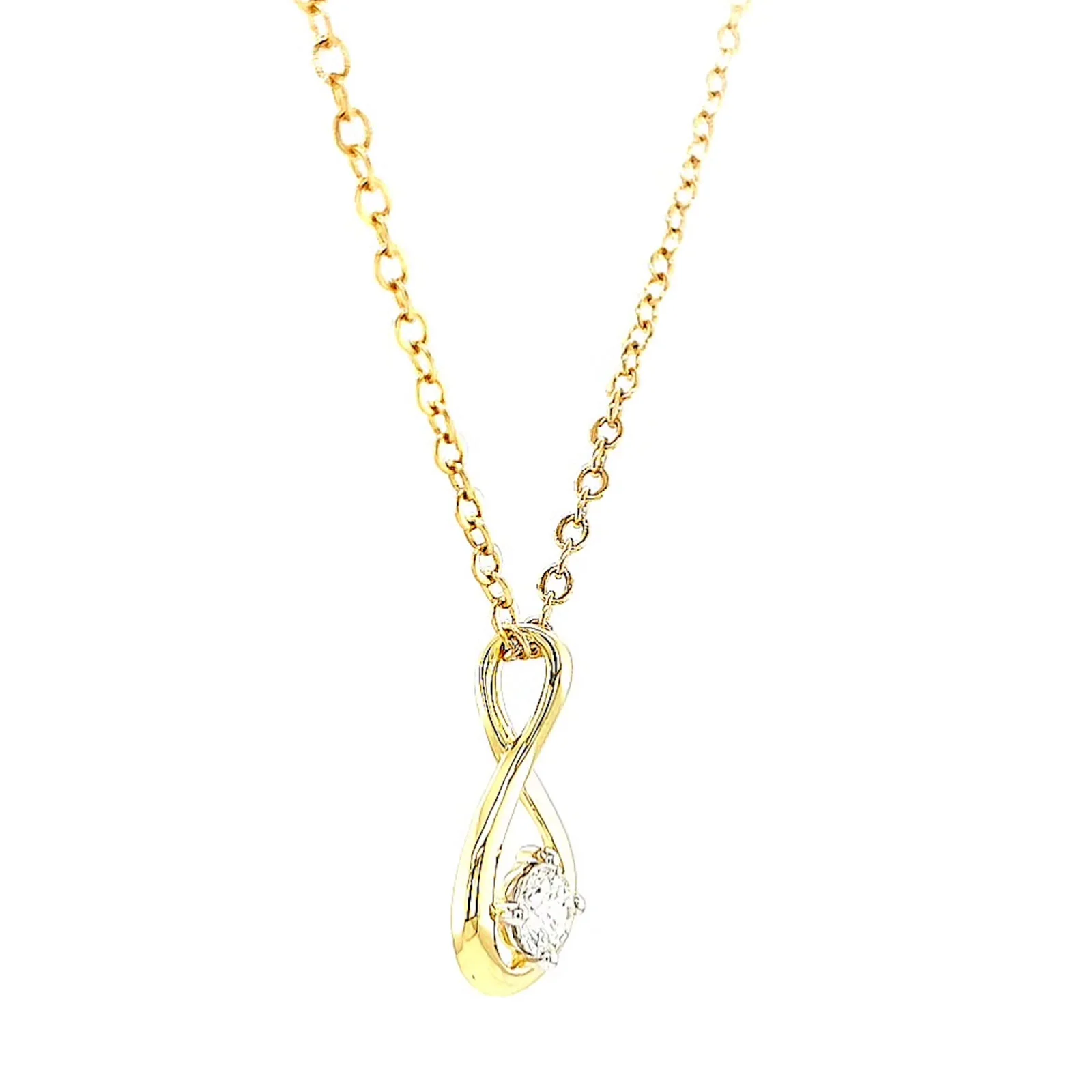 Celebration 9ct Yellow Gold Round Brilliant Cut 1/4 Carat tw of Lab Grown Diamonds Pendant - Image 63