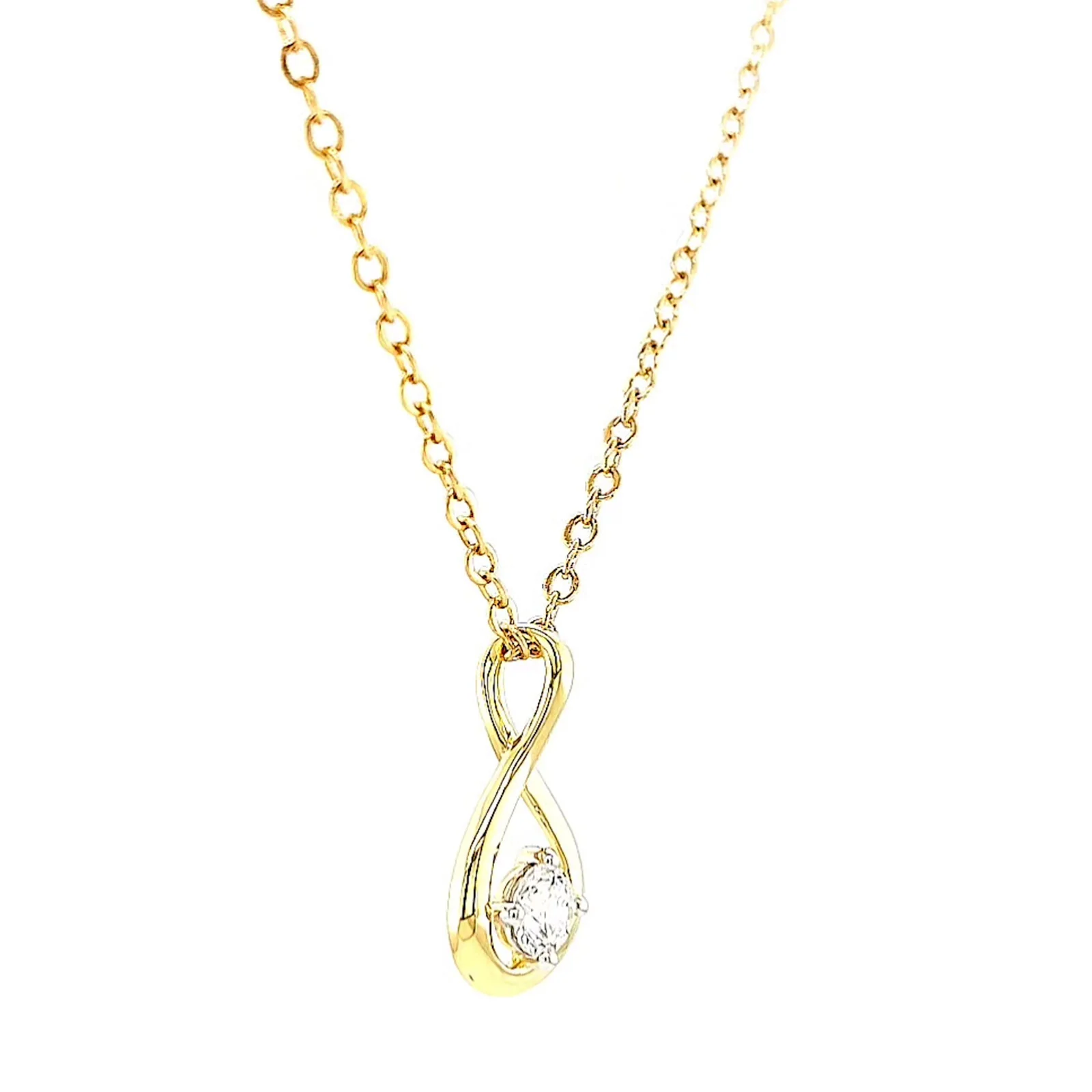Celebration 9ct Yellow Gold Round Brilliant Cut 1/4 Carat tw of Lab Grown Diamonds Pendant - Image 64