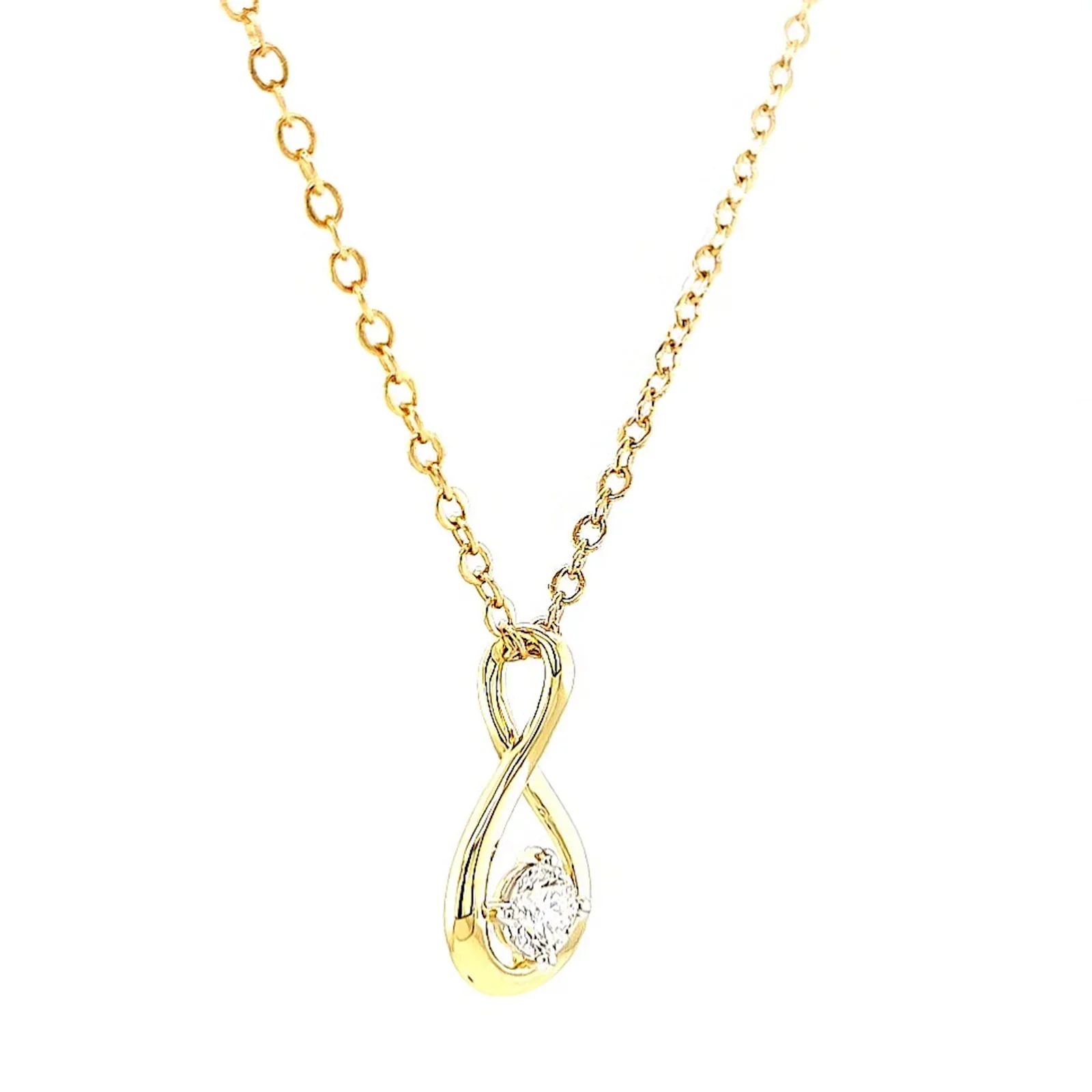 Celebration 9ct Yellow Gold Round Brilliant Cut 1/4 Carat tw of Lab Grown Diamonds Pendant - Image 65