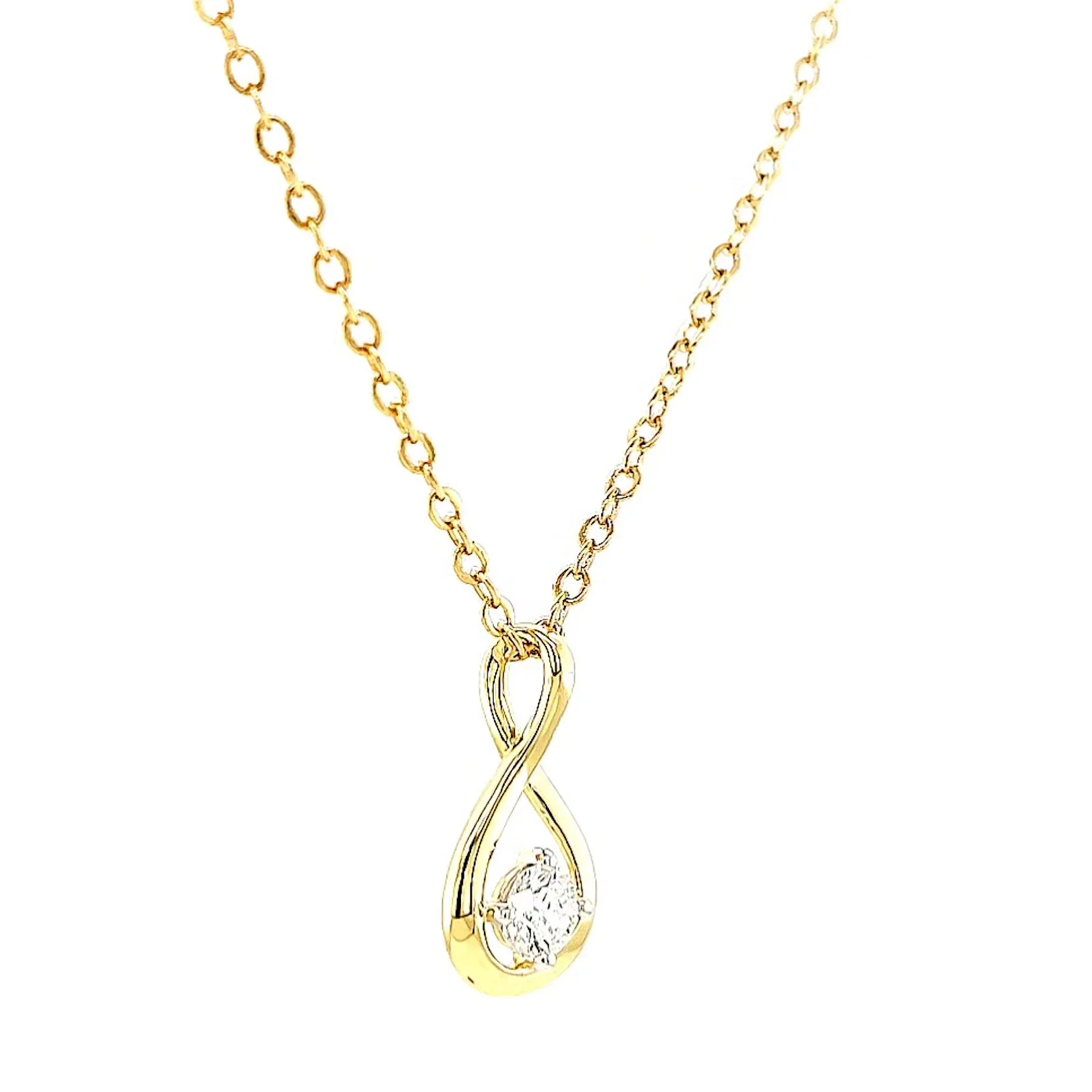 Celebration 9ct Yellow Gold Round Brilliant Cut 1/4 Carat tw of Lab Grown Diamonds Pendant - Image 66