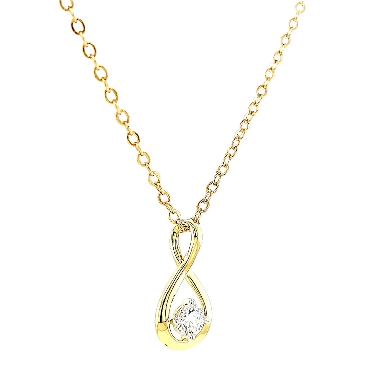 Celebration 9ct Yellow Gold Round Brilliant Cut 1/4 Carat tw of Lab Grown Diamonds Pendant - Image 67