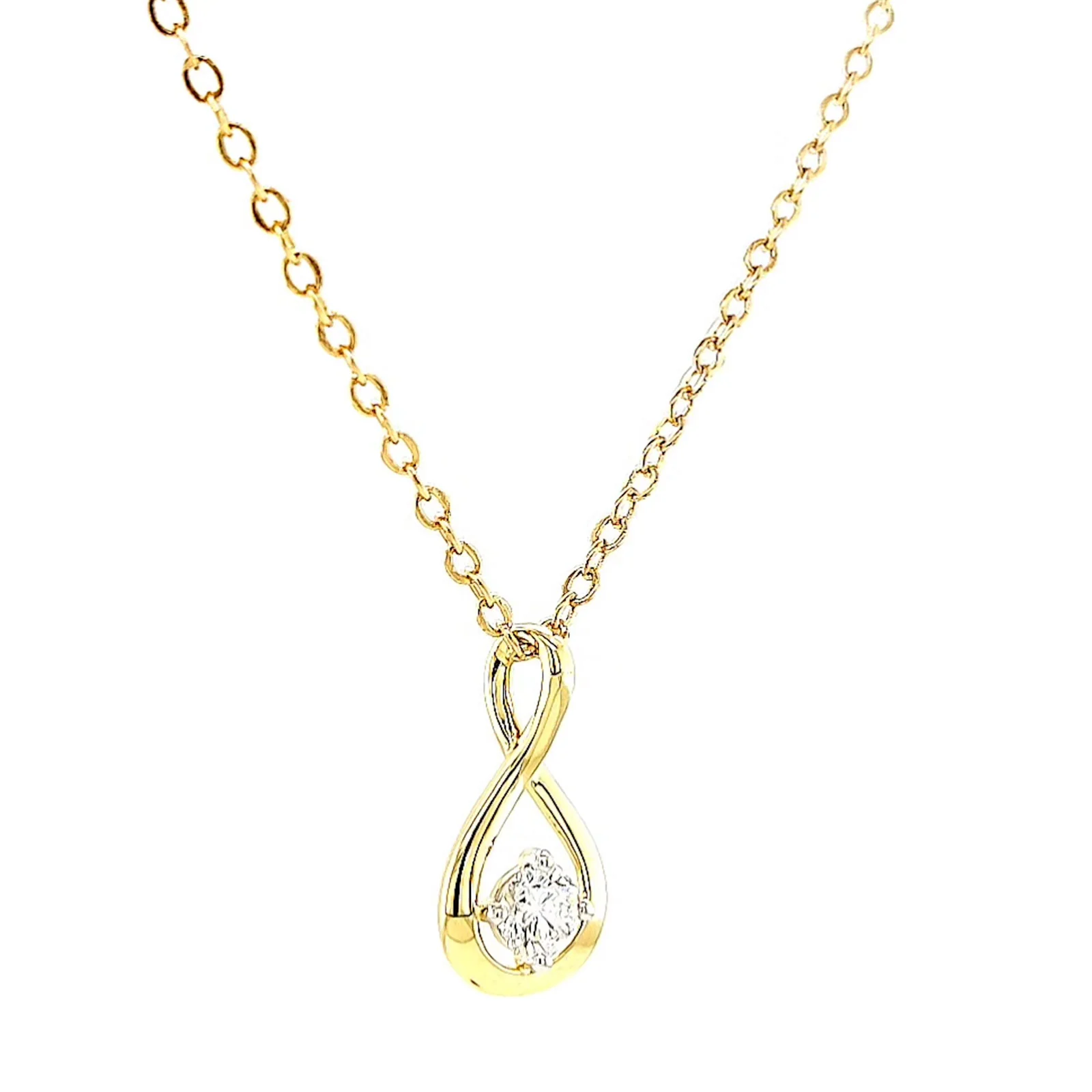 Celebration 9ct Yellow Gold Round Brilliant Cut 1/4 Carat tw of Lab Grown Diamonds Pendant - Image 68