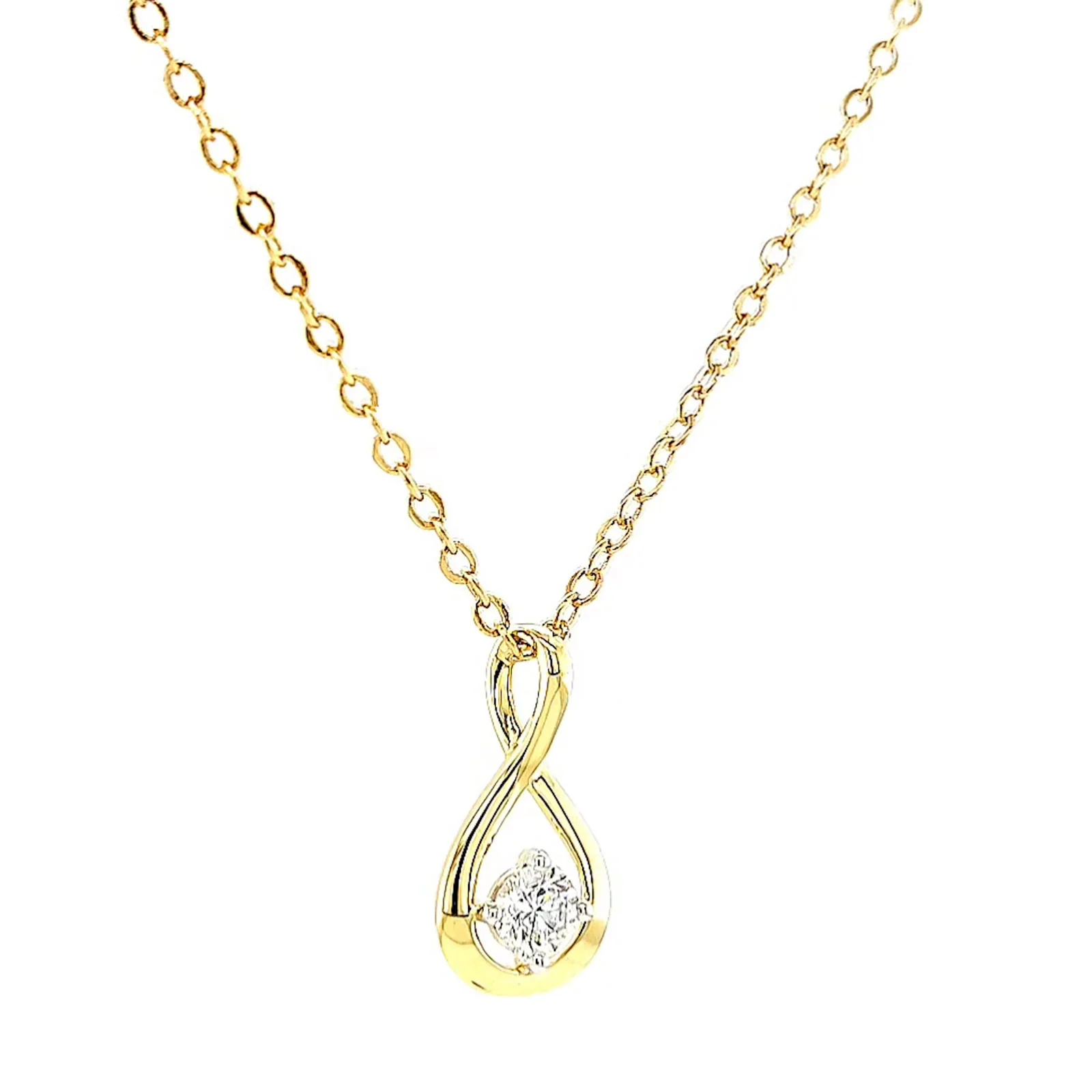 Celebration 9ct Yellow Gold Round Brilliant Cut 1/4 Carat tw of Lab Grown Diamonds Pendant - Image 69