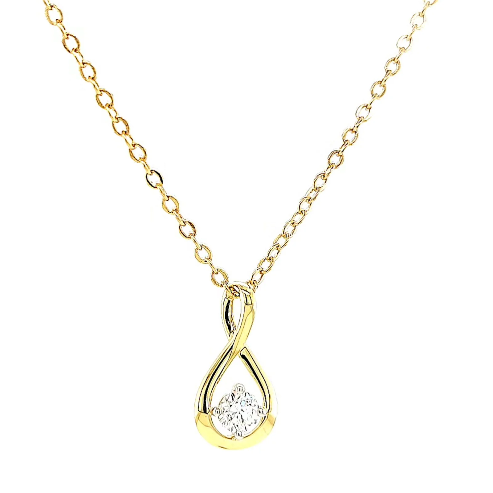 Celebration 9ct Yellow Gold Round Brilliant Cut 1/4 Carat tw of Lab Grown Diamonds Pendant - Image 71
