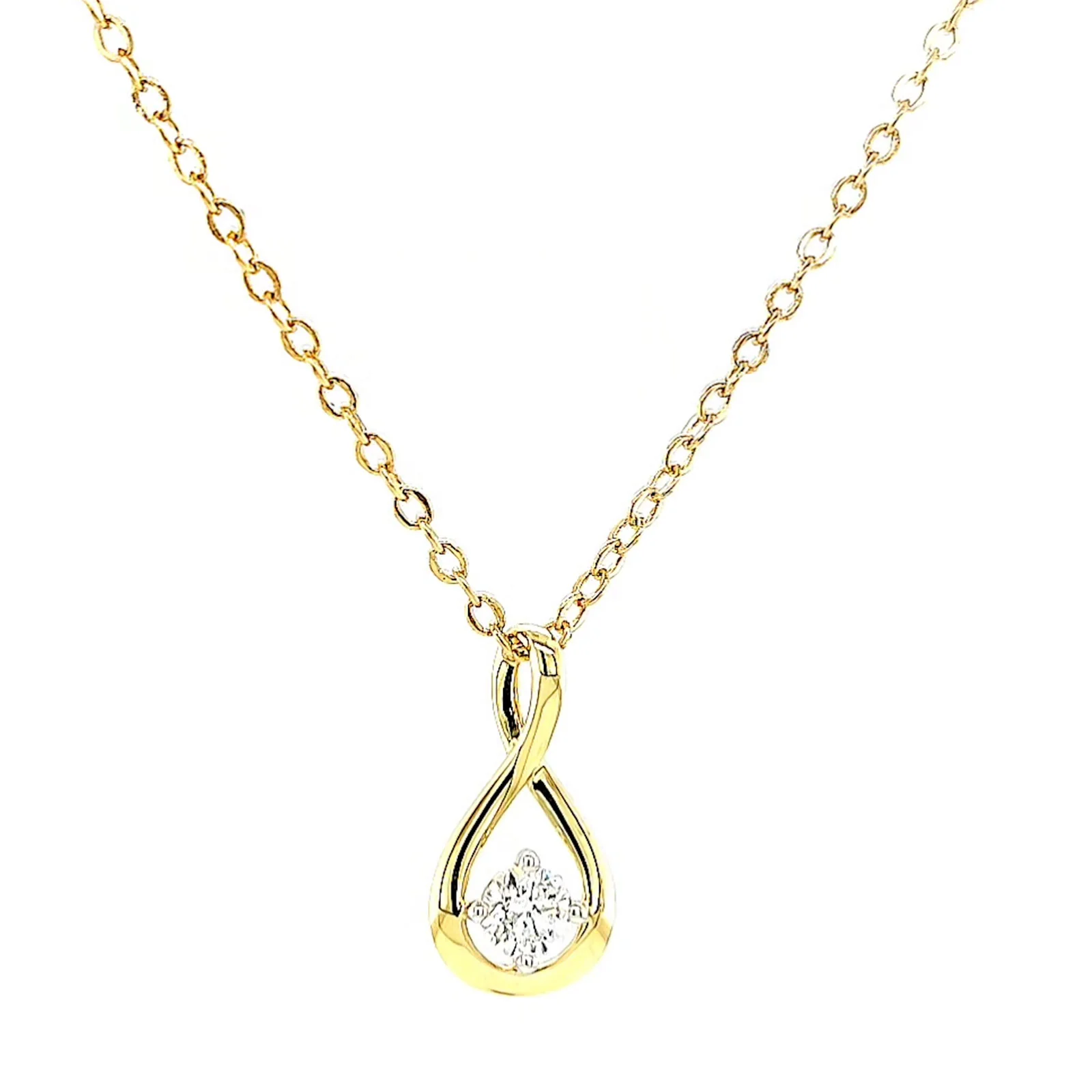 Celebration 9ct Yellow Gold Round Brilliant Cut 1/4 Carat tw of Lab Grown Diamonds Pendant - Image 72