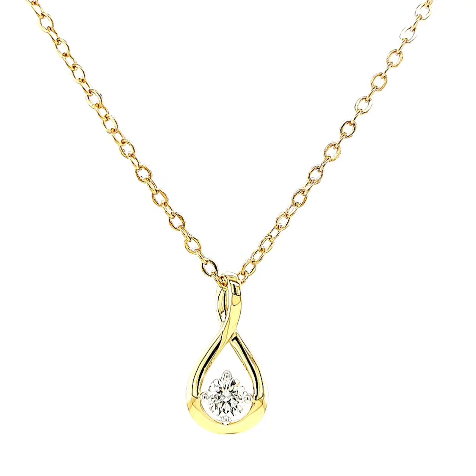 Celebration 9ct Yellow Gold Round Brilliant Cut 1/4 Carat tw of Lab Grown Diamonds Pendant - Image 74