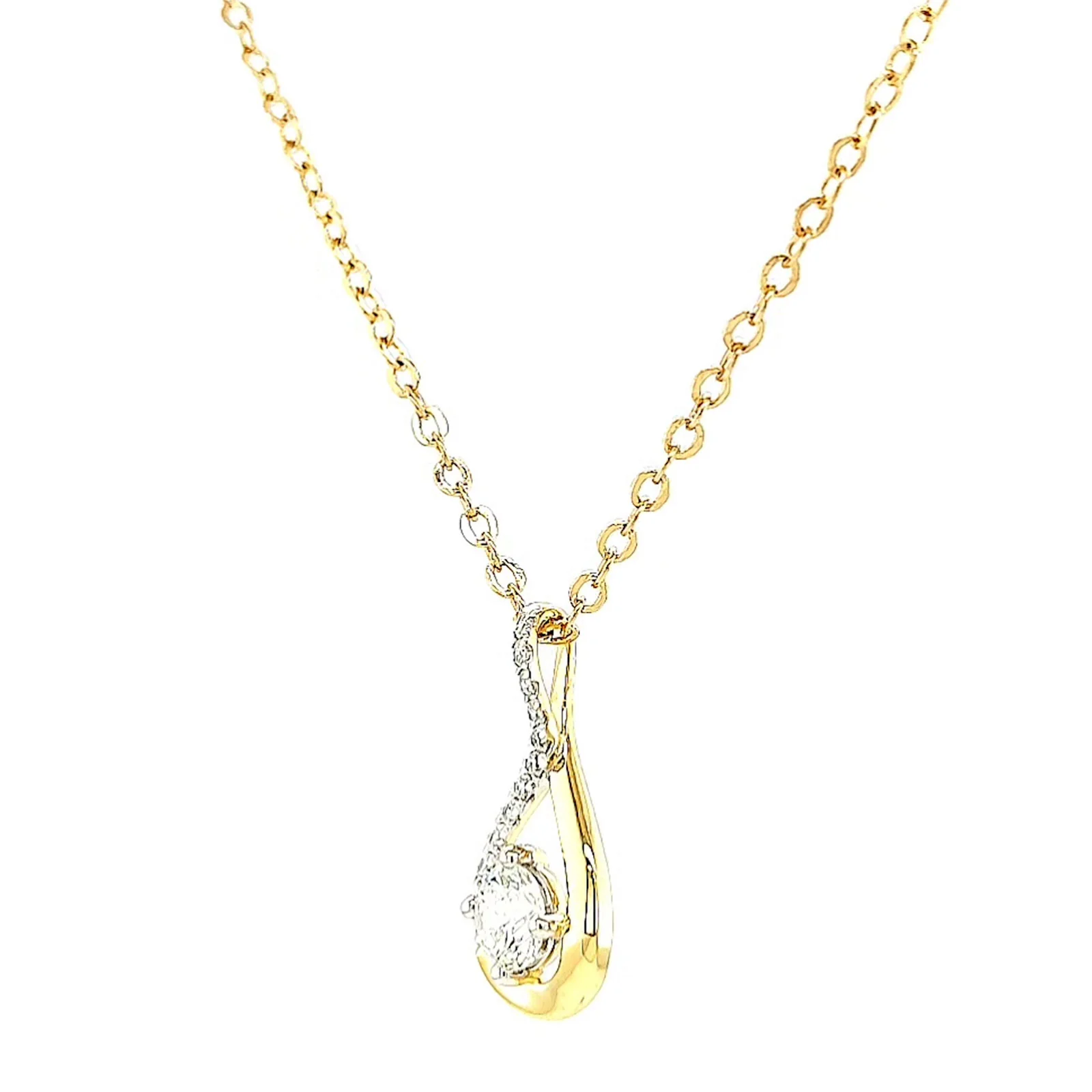 Celebration 9ct Yellow Gold Round Brilliant Cut 1/2 Carat tw of Certified Lab Grown Diamonds Pendant - Image 10