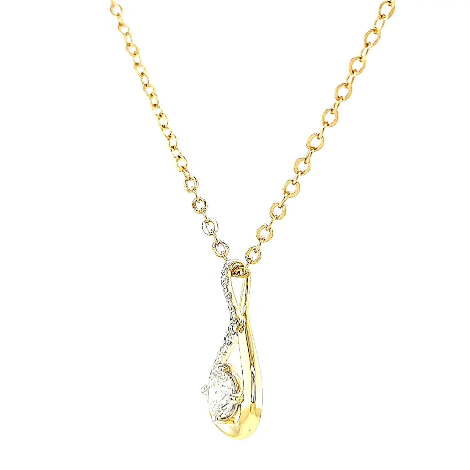 Celebration 9ct Yellow Gold Round Brilliant Cut 1/2 Carat tw of Certified Lab Grown Diamonds Pendant - Image 11