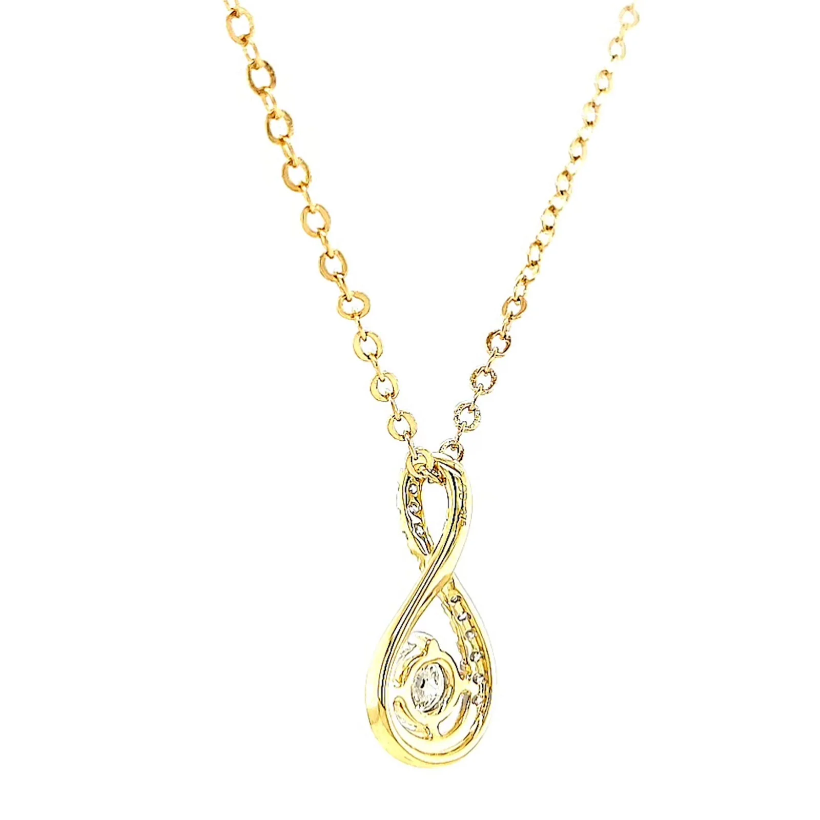 Celebration 9ct Yellow Gold Round Brilliant Cut 1/2 Carat tw of Certified Lab Grown Diamonds Pendant - Image 28