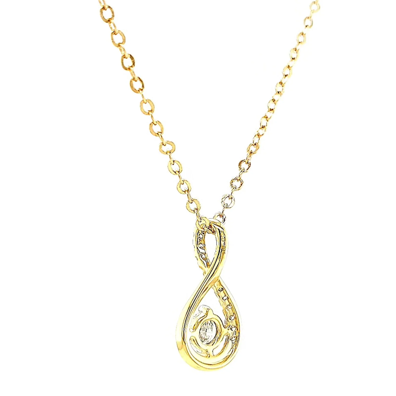 Celebration 9ct Yellow Gold Round Brilliant Cut 1/2 Carat tw of Certified Lab Grown Diamonds Pendant - Image 29