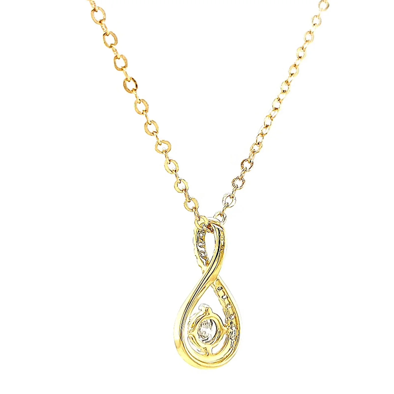 Celebration 9ct Yellow Gold Round Brilliant Cut 1/2 Carat tw of Certified Lab Grown Diamonds Pendant - Image 30