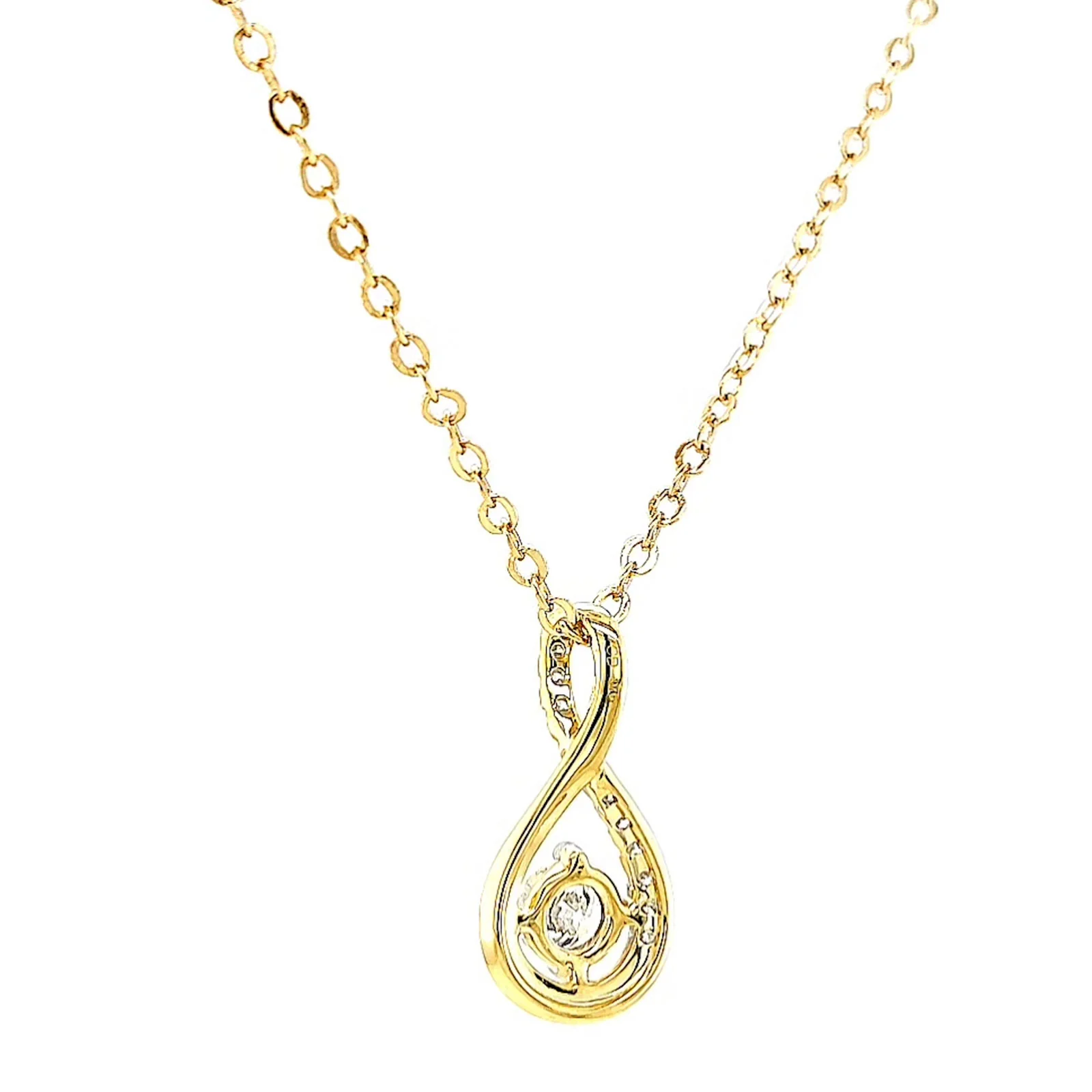 Celebration 9ct Yellow Gold Round Brilliant Cut 1/2 Carat tw of Certified Lab Grown Diamonds Pendant - Image 31