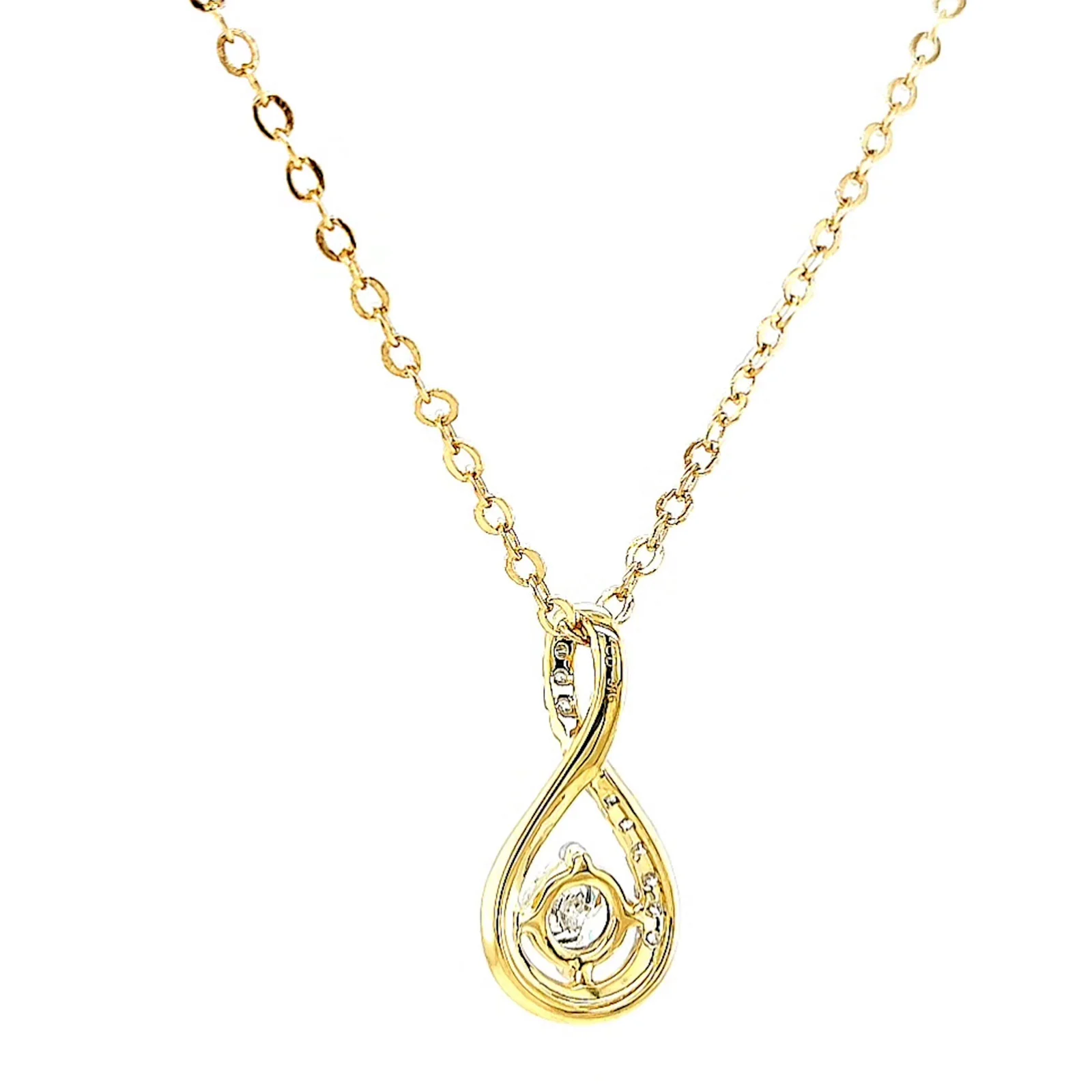 Celebration 9ct Yellow Gold Round Brilliant Cut 1/2 Carat tw of Certified Lab Grown Diamonds Pendant - Image 32