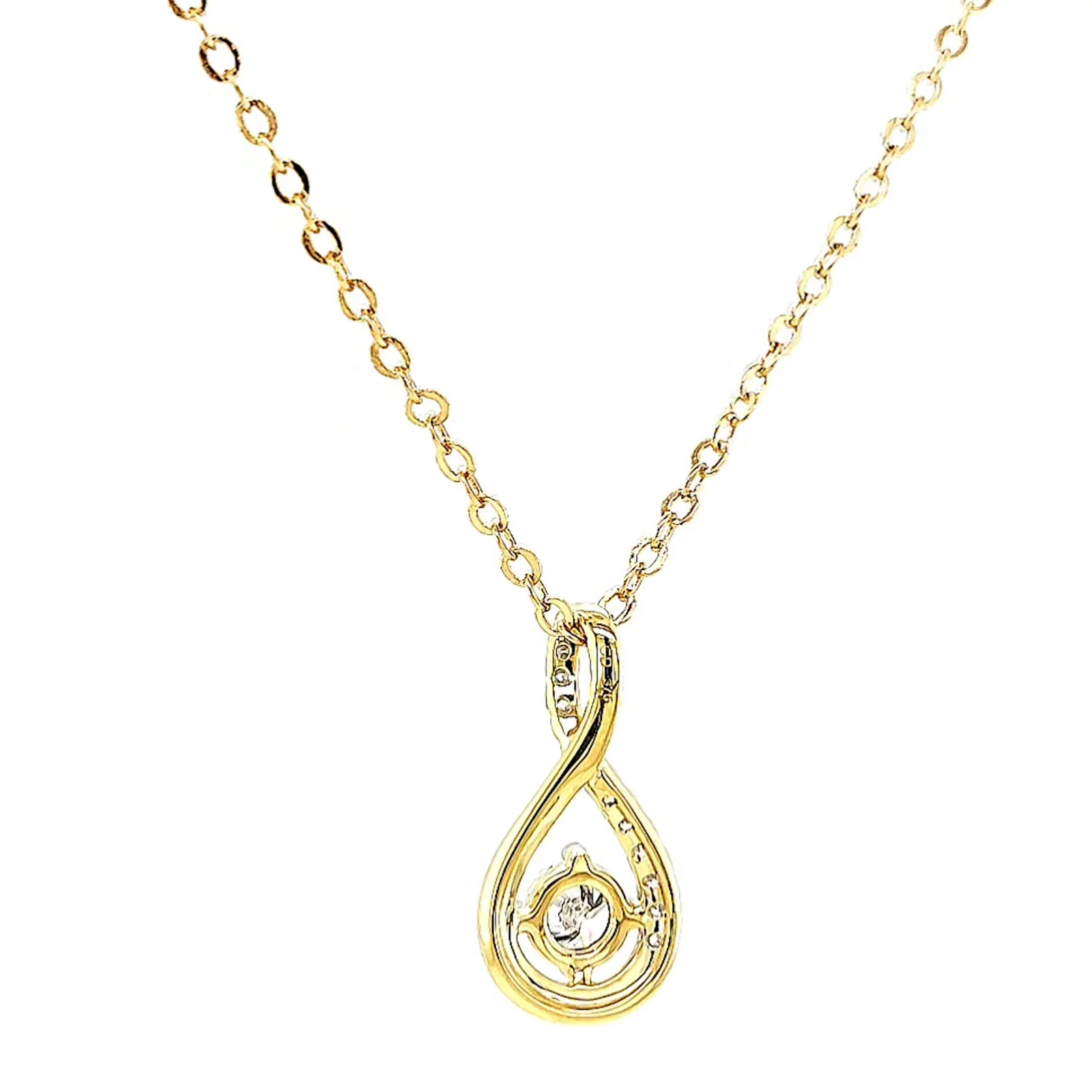 Celebration 9ct Yellow Gold Round Brilliant Cut 1/2 Carat tw of Certified Lab Grown Diamonds Pendant - Image 33