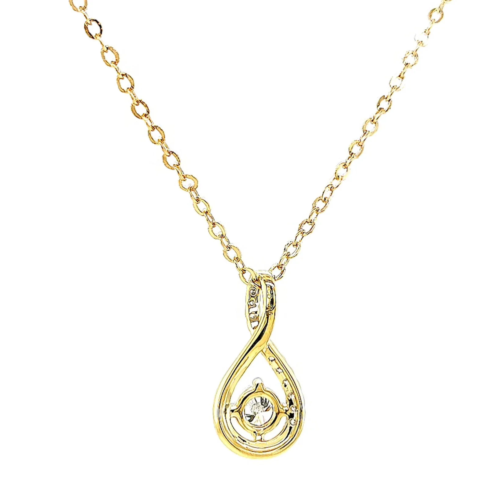 Celebration 9ct Yellow Gold Round Brilliant Cut 1/2 Carat tw of Certified Lab Grown Diamonds Pendant - Image 34
